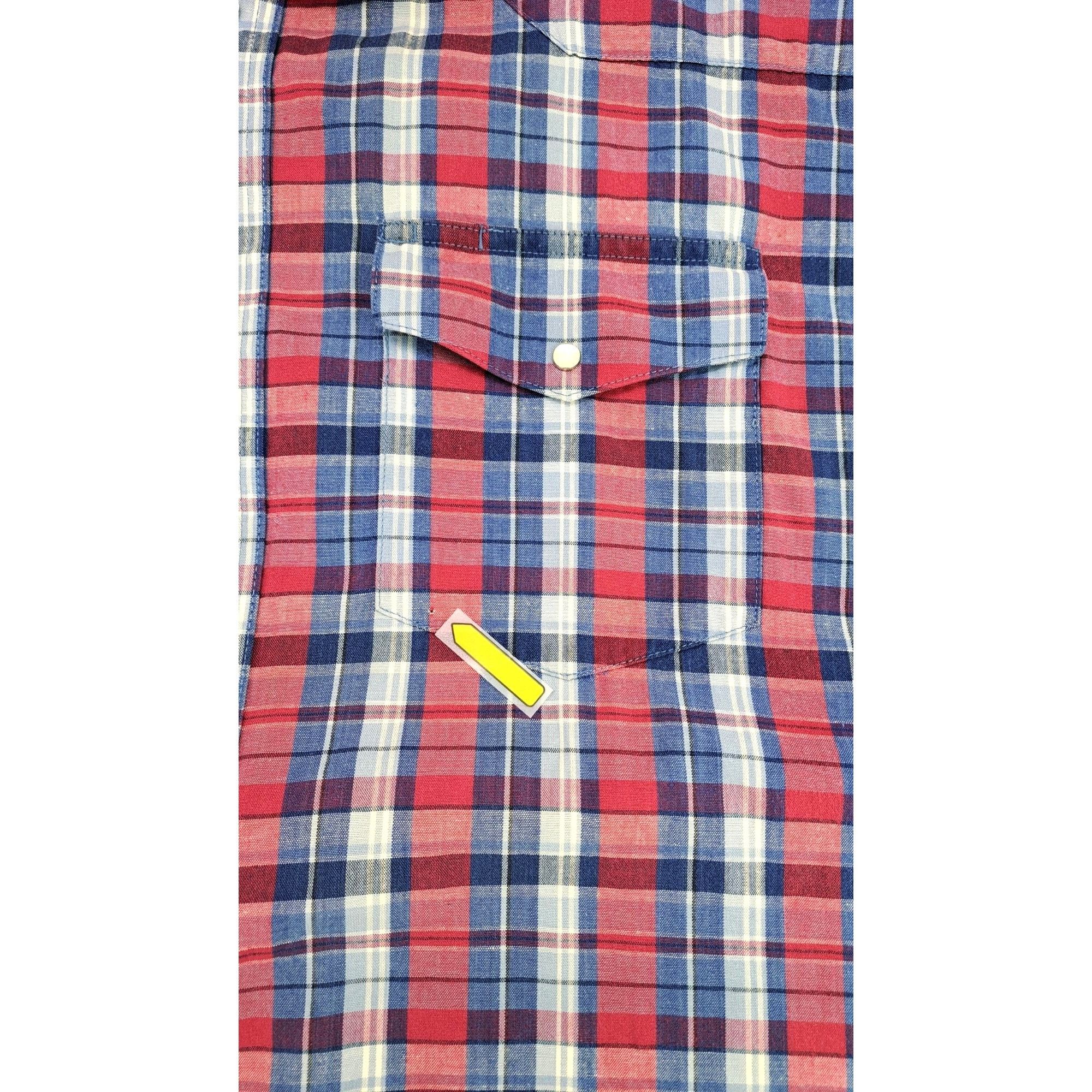 Wrangler Vintage Wrangler Pearl Snap Men 3XL Western Plaid Short Slv Size US XXL / EU 58 / 5 - 6 Thumbnail