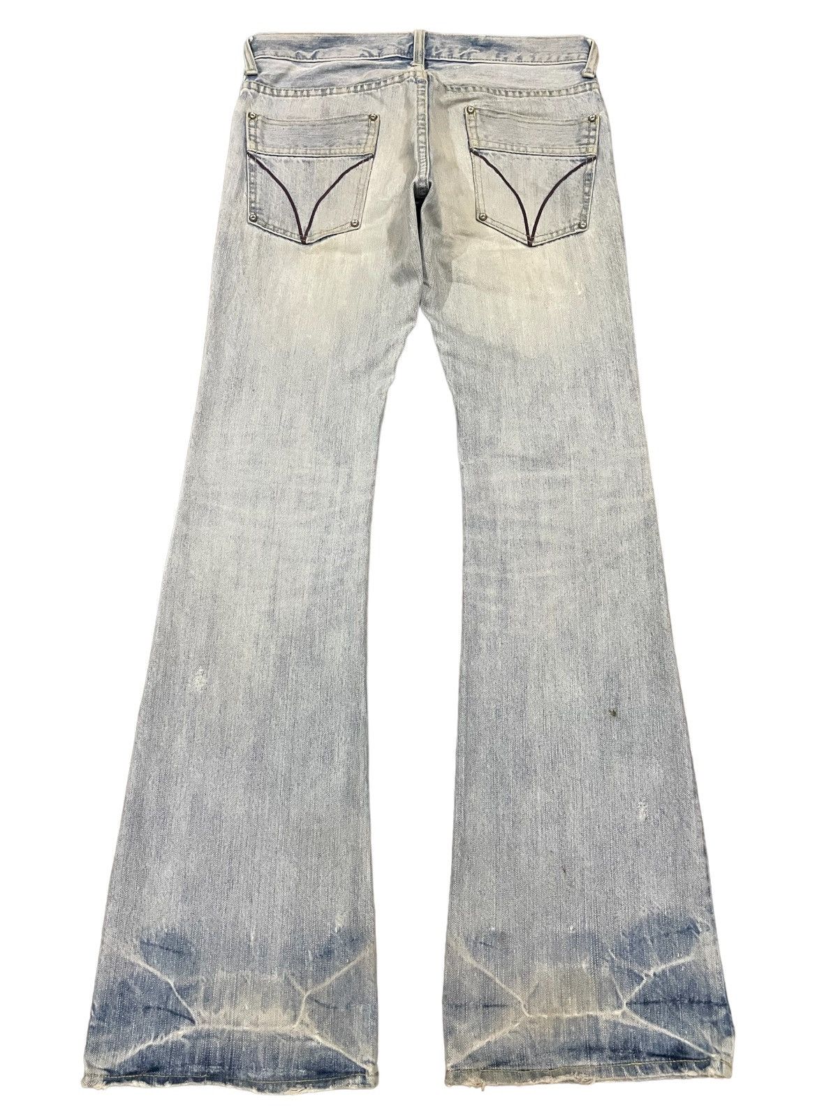 Japanese Brand Vintage Japanese Denim Womenswear Low Waisted Flare Jeans Size 30" / US 8 / IT 44 - 9 Thumbnail