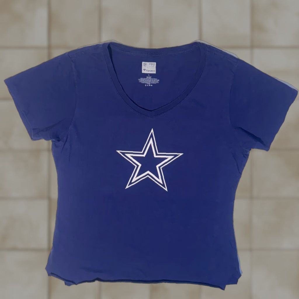 NFL Dallas Cowboys Fanatics Tshirt NFL Pro Line - L 100% Cotton Cut Hem Size L / US 10 / IT 46 - 1 Thumbnail