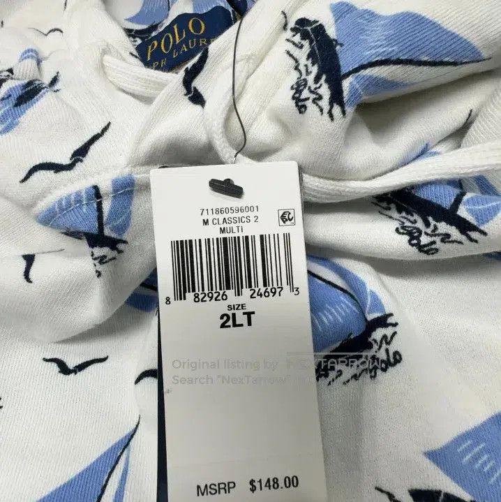 Polo Ralph Lauren Polo Ralph Lauren White Sailboat Print Hoodie. Size US XXL / EU 58 / 5 - 4 Thumbnail