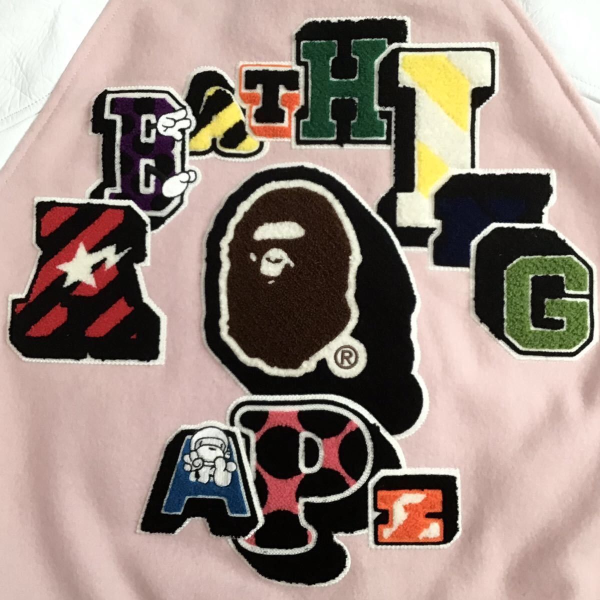 Bape × Nigo NFS Exclusive Sleeve Leather varsity jacket BAPE ape NIGO Size S / US 4 / IT 40 - 3 Thumbnail