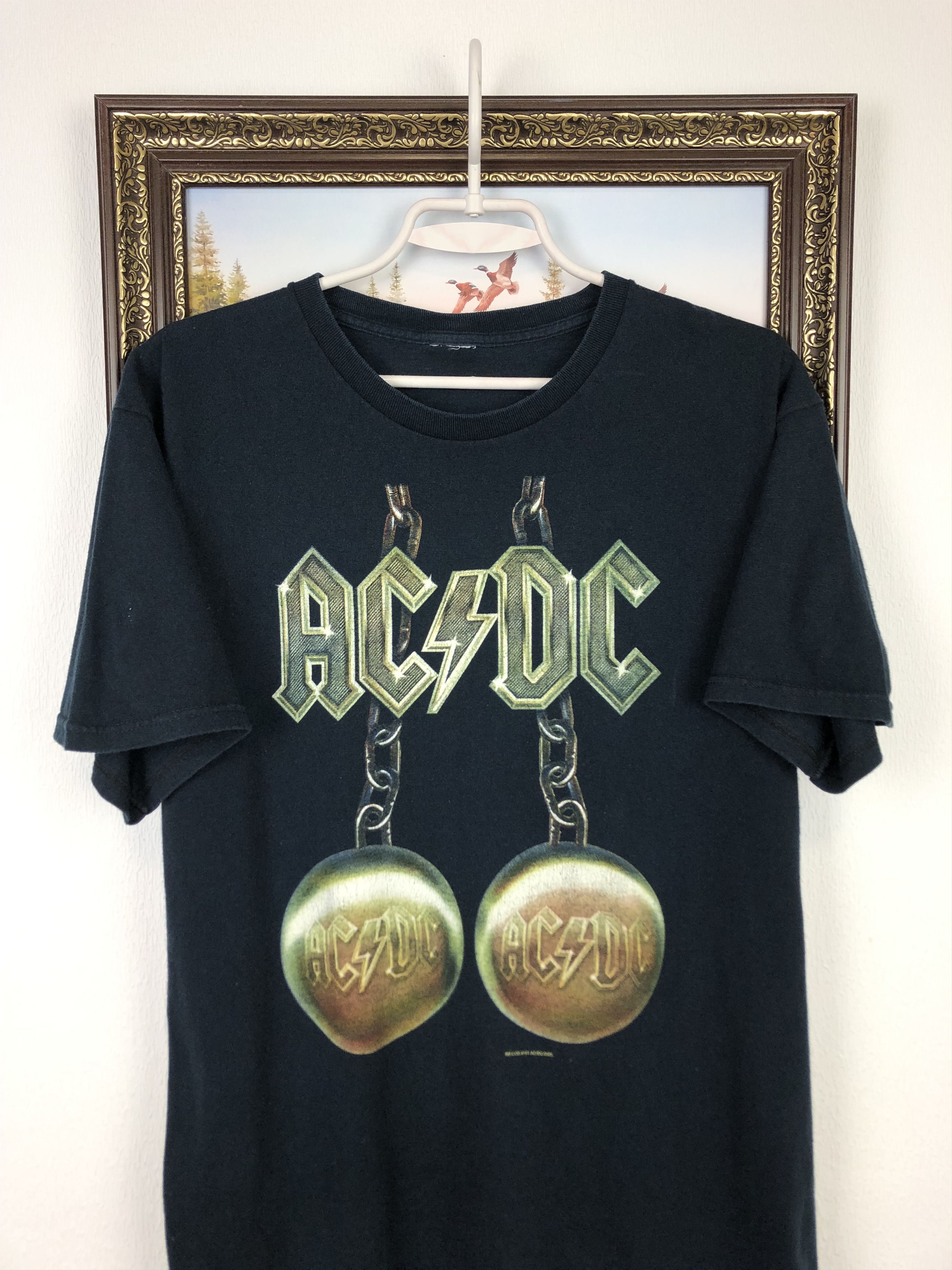 Vintage Vintage AC/DC Big Balls Band Graphic Tee Over Print Shirt Size US M / EU 48-50 / 2 - 2 Thumbnail