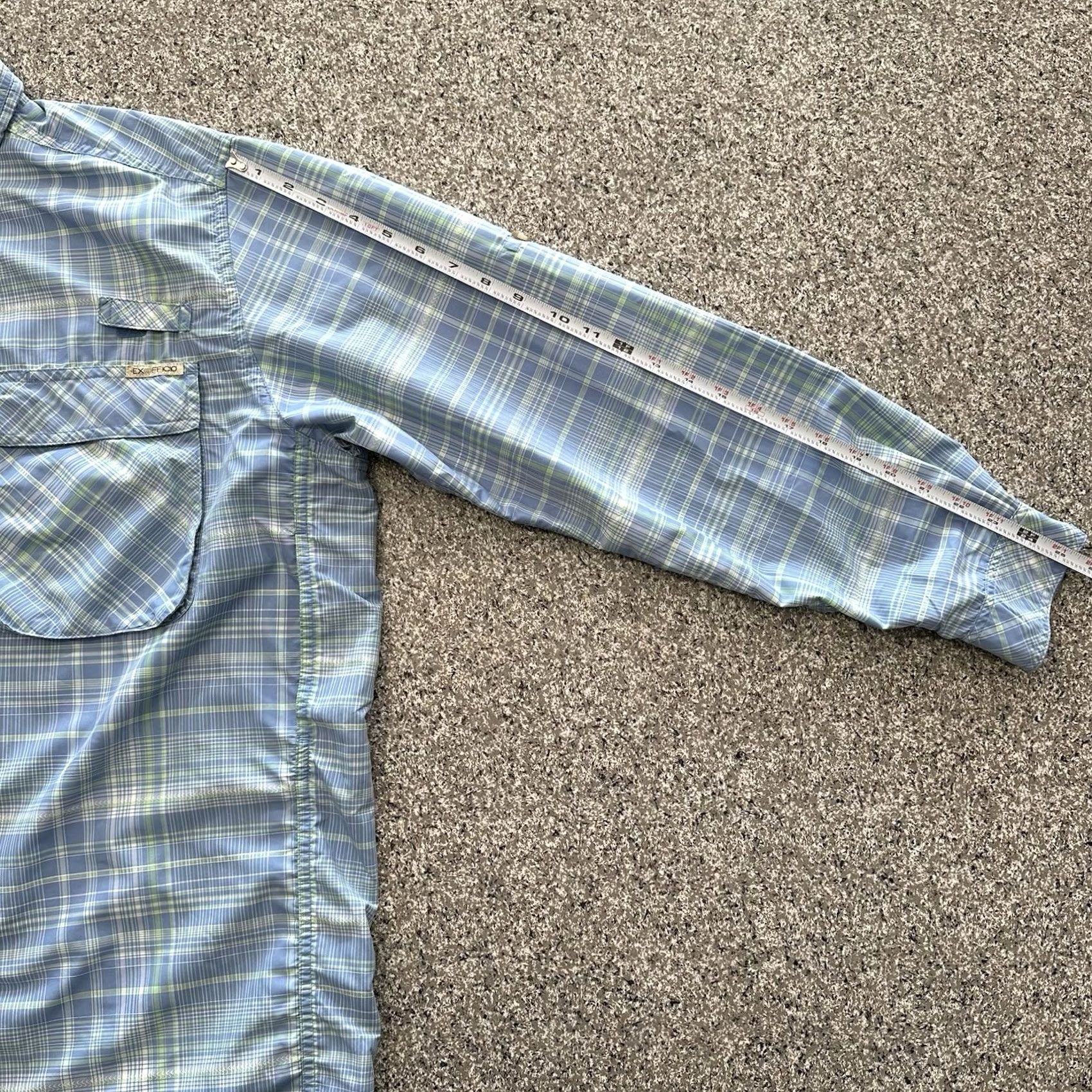 ExOfficio Exofficio Shirt Mens XL Blue Plaid Long Sleeve Button-Up Size US XL / EU 56 / 4 - 6 Thumbnail