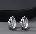 Designer × Jewelry silver vintage round earrings （1pairs） Size ONE SIZE - 2 Thumbnail