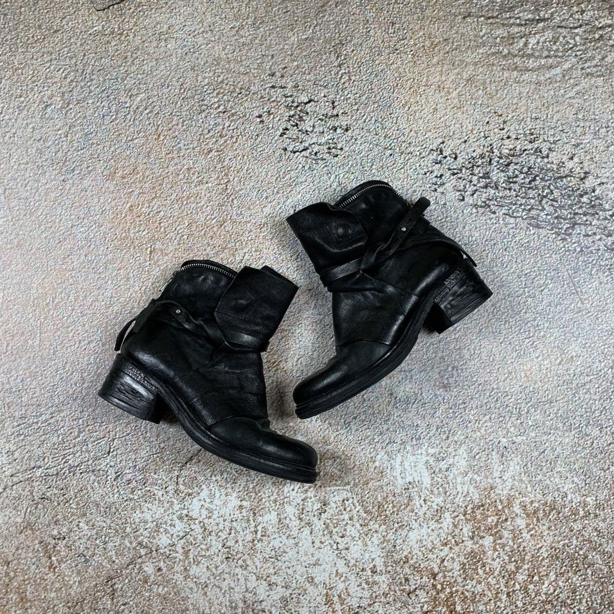 Designer A.s. 98 Airstep Black Leather Heel Shoes Boots, Women's