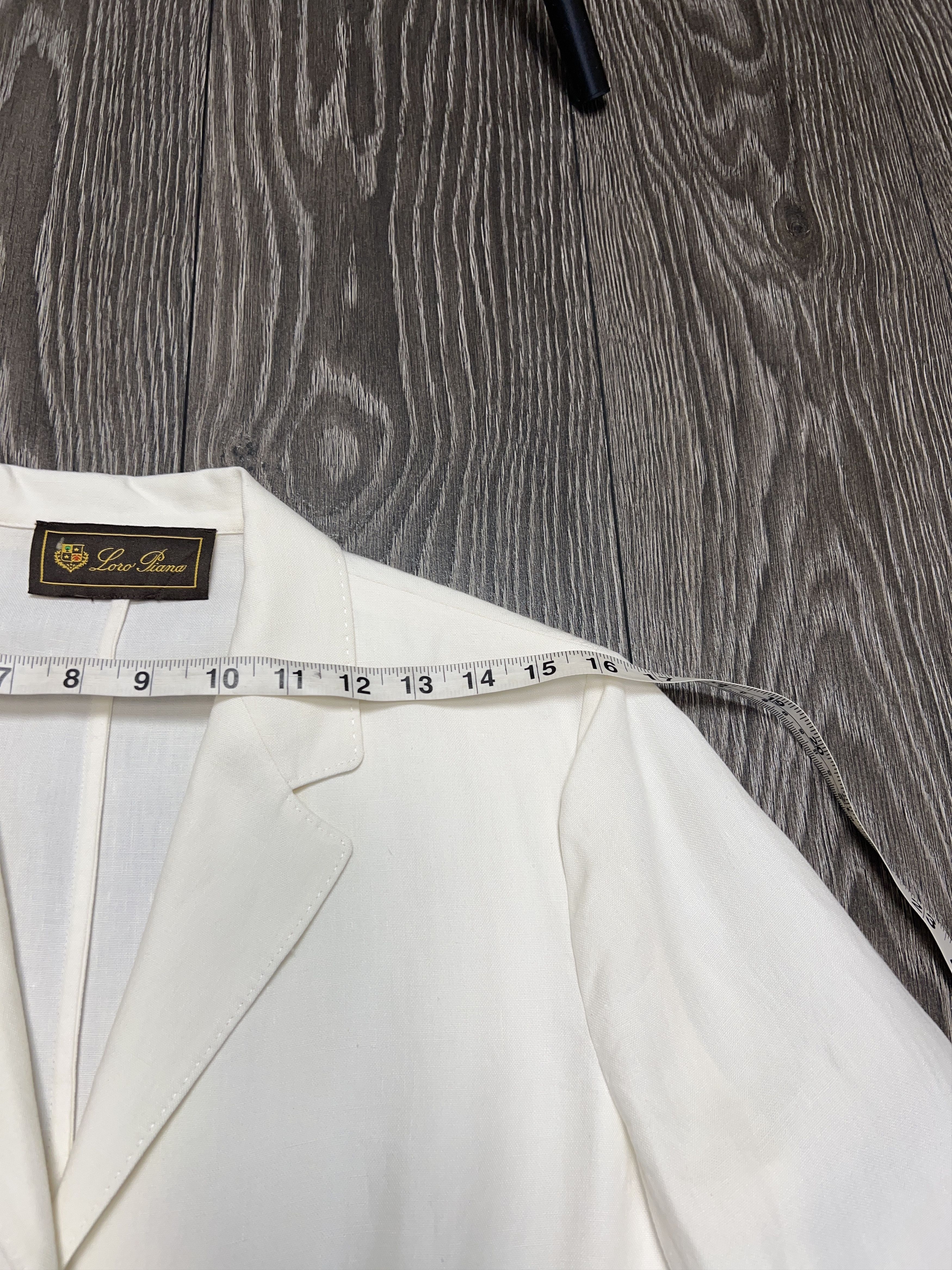 Loro Piana Womens Loro Piana White Linen Blazer Jacket Size 46 Size L / US 10 / IT 46 - 7 Thumbnail