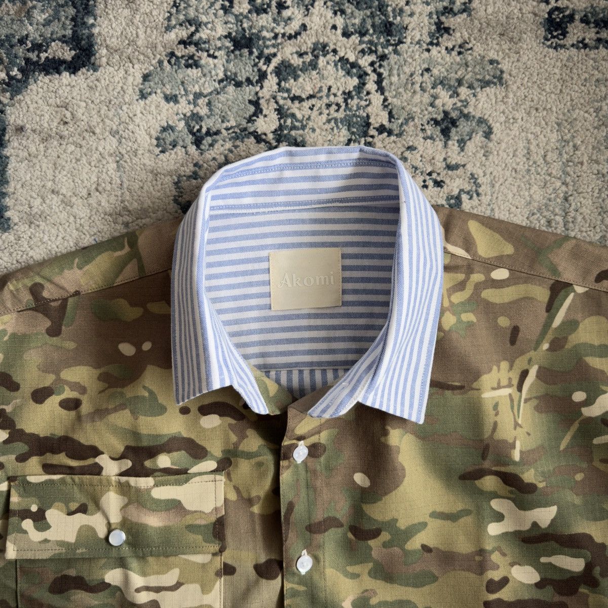 Designer × Japanese Brand Boxy designer camo print button up Size US M / EU 48-50 / 2 - 2 Thumbnail