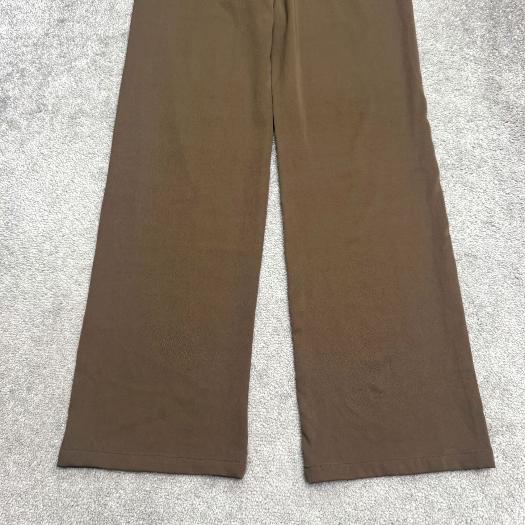 Boohoo Boohoo Woven Trouser Dress Pants Women 6 Brown Tan High Rise Casual Belt Bag NWT Size 28" / US 6 / IT 42 - 4 Thumbnail