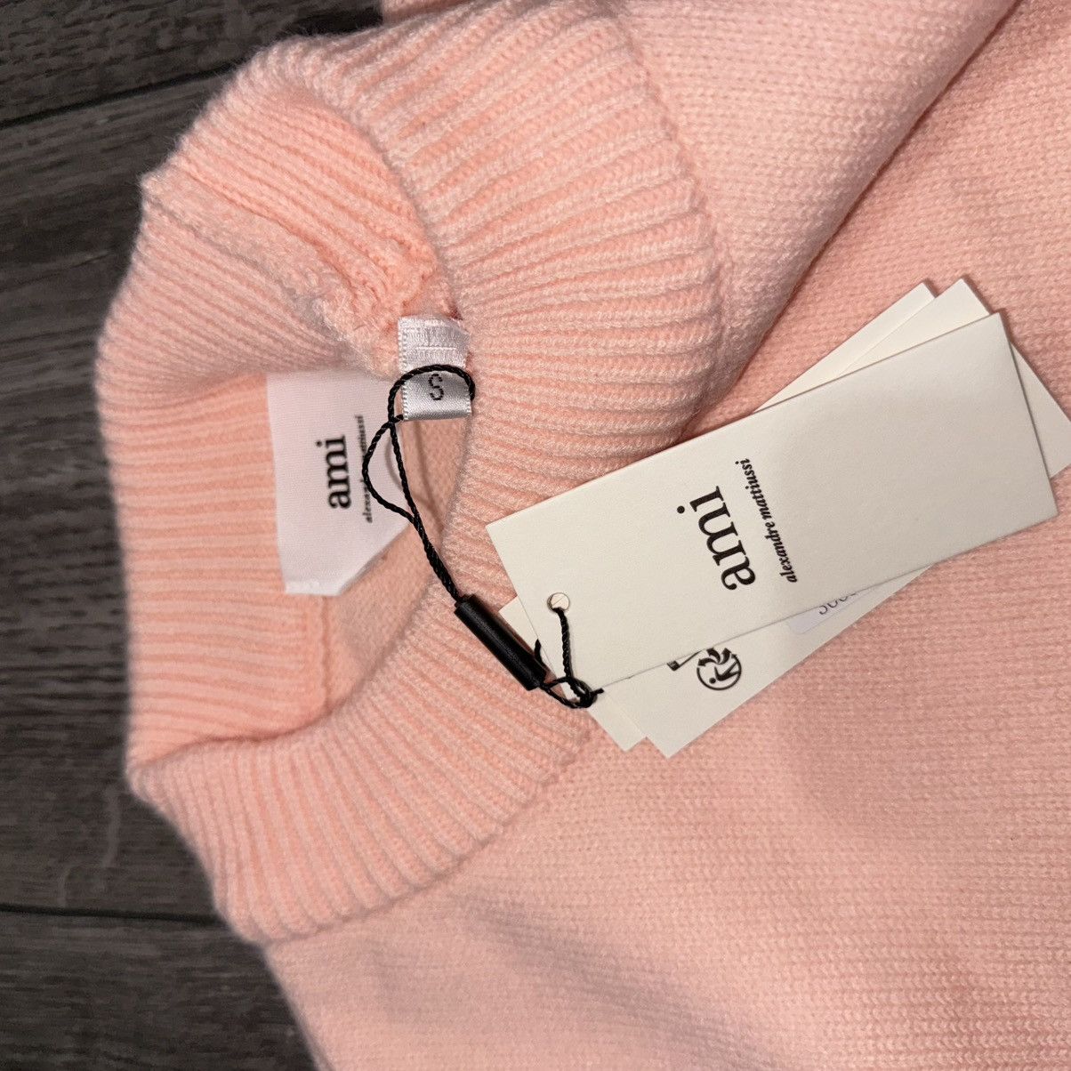 AMI Ami Paris Ami de Cœur alpaca and wool-blend sweater in pink Size S / US 4 / IT 40 - 6 Thumbnail