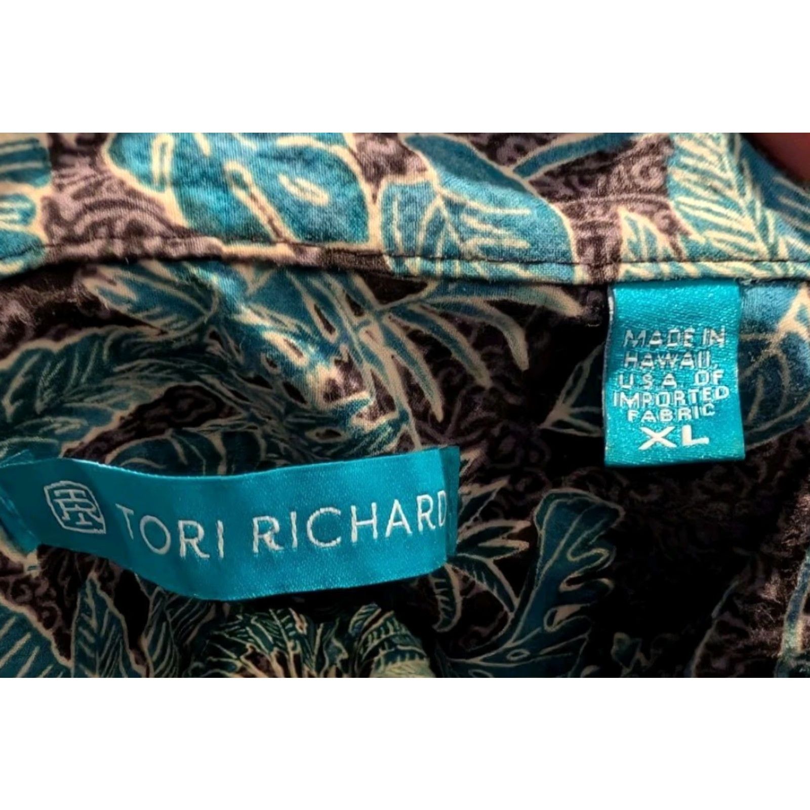 Tori Richard Tori Richard Hawaiian Shirt XL Blue Floral Button-Up Short Sleeve Tropical Trees Mens Size US XL / EU 56 / 4 - 7 Thumbnail