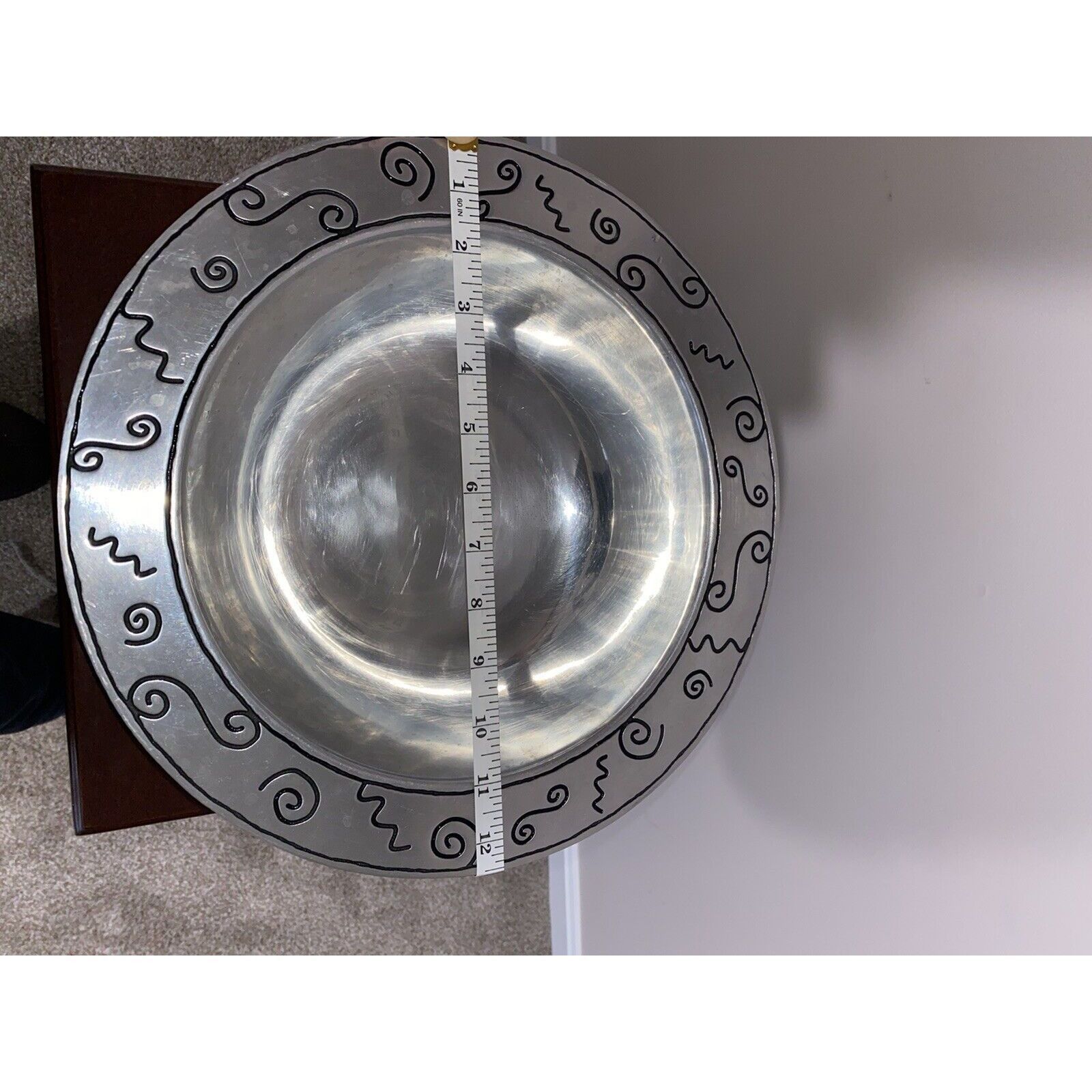 Other Vintage Wilton Armetale Large 13” Serving Bowl With Design P Size ONE SIZE - 2 Thumbnail