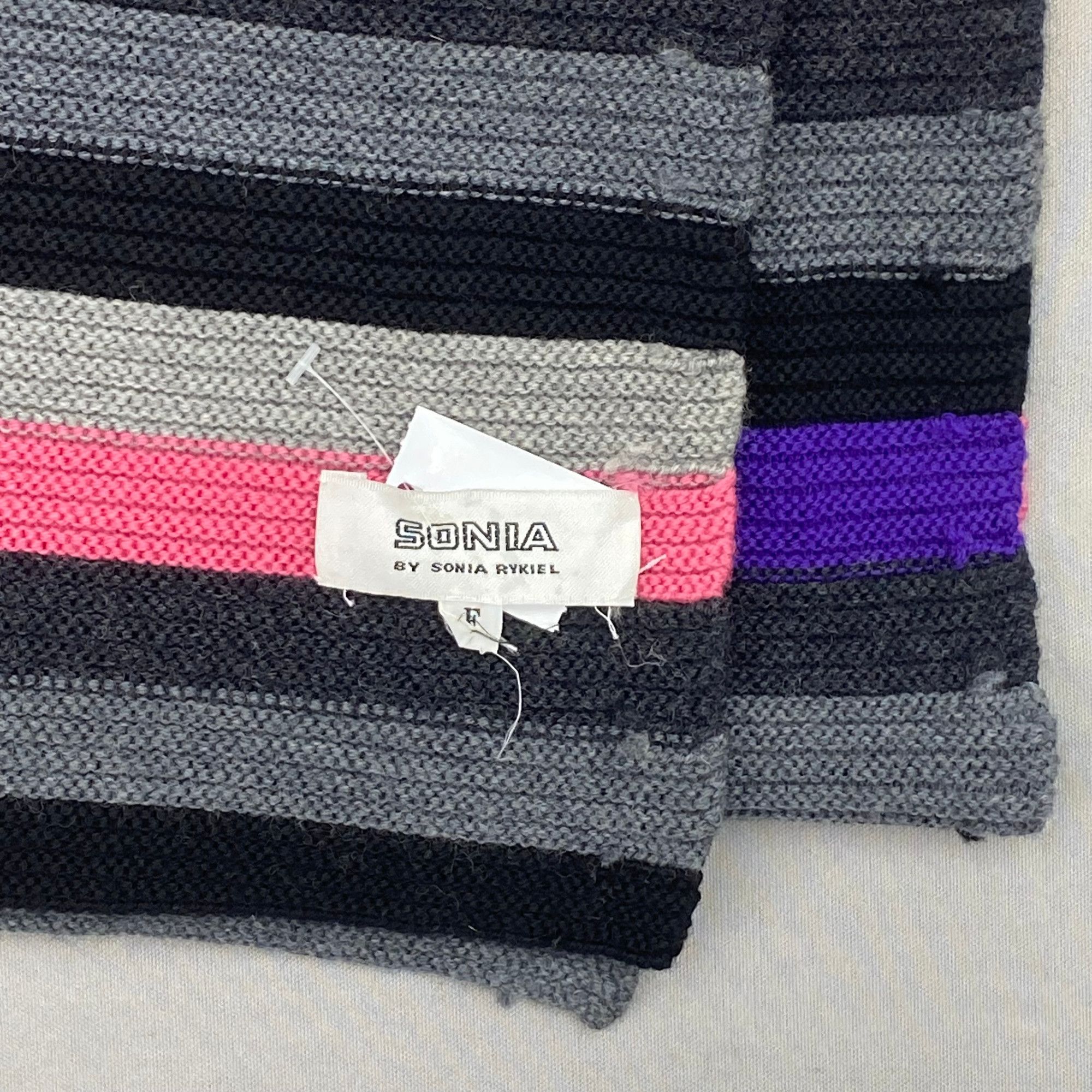 Sonia Rykiel Vintage Sonia Rykiel Scarf Muffler Wool Ribbed Knit Scarves Size ONE SIZE - 4 Thumbnail