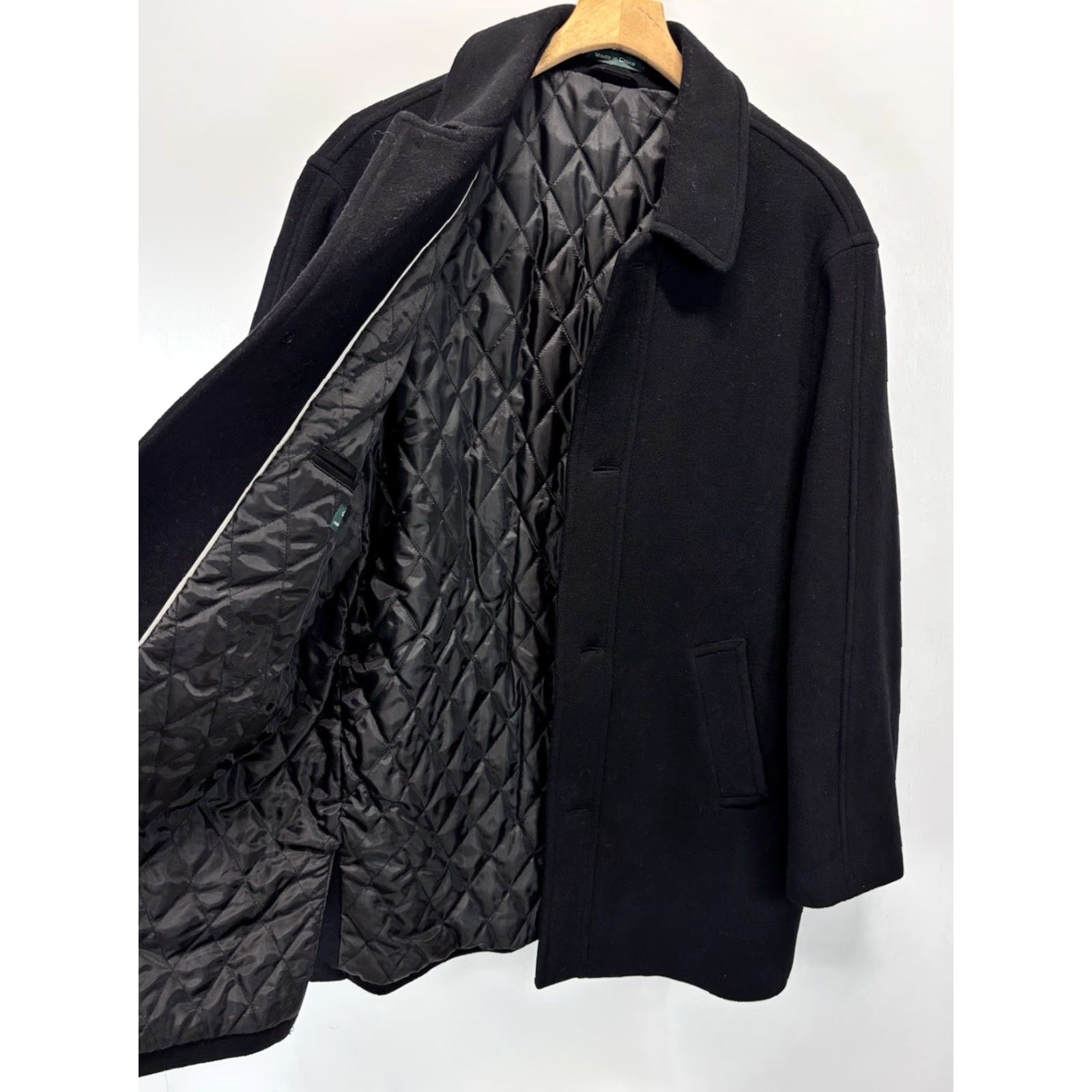Ralph Lauren Lauren Ralph Lauren Overcoat Men 44R Black Wool Cashmere Quilted Lining Coat Mens Classic Designer Size US S / EU 44-46 / 1 - 4 Thumbnail