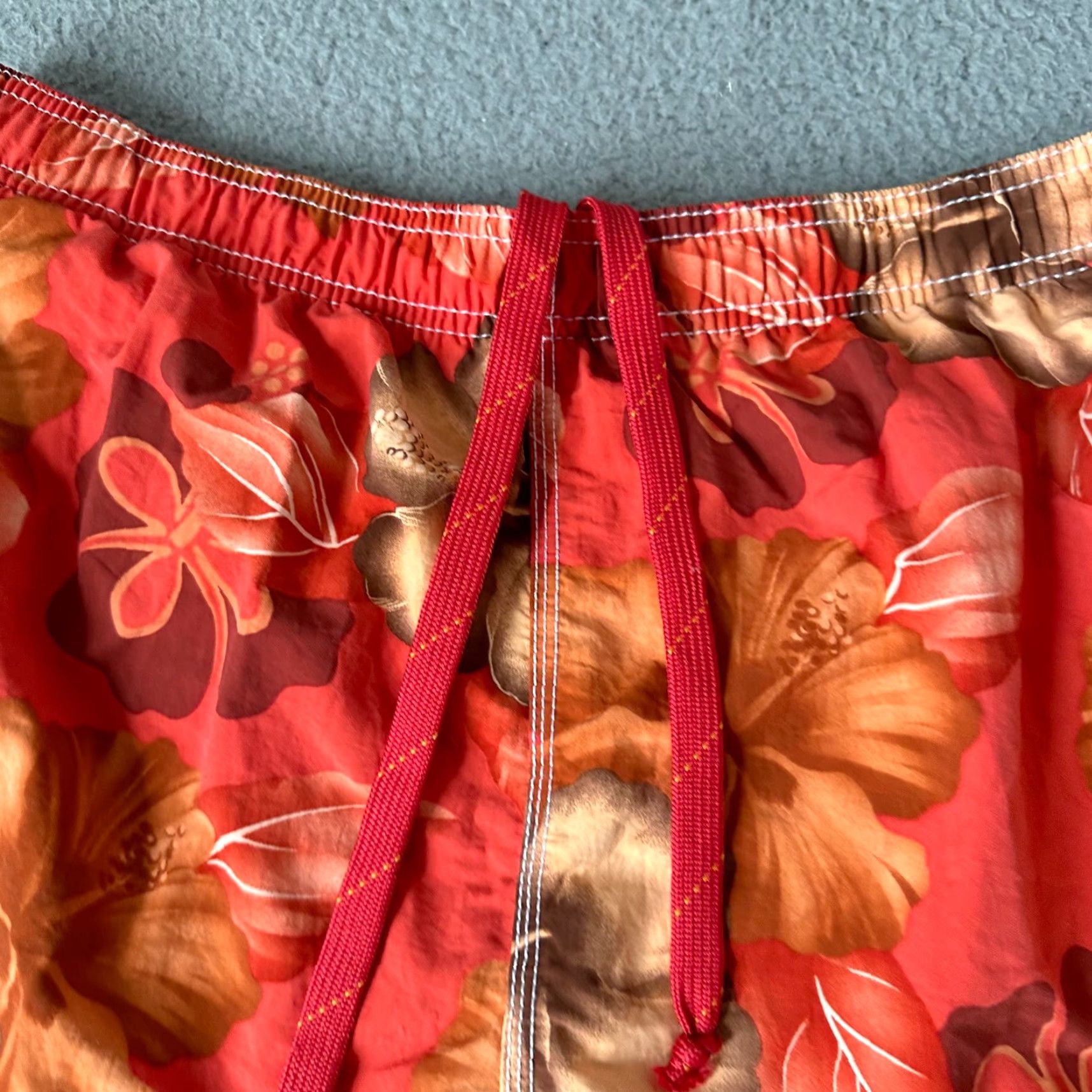 Tommy Bahama Tommy Bahama Swim Trunks Adult M Red Mens 90s Short Swim Bottom Pockets Trunks Size US 31 - 3 Thumbnail