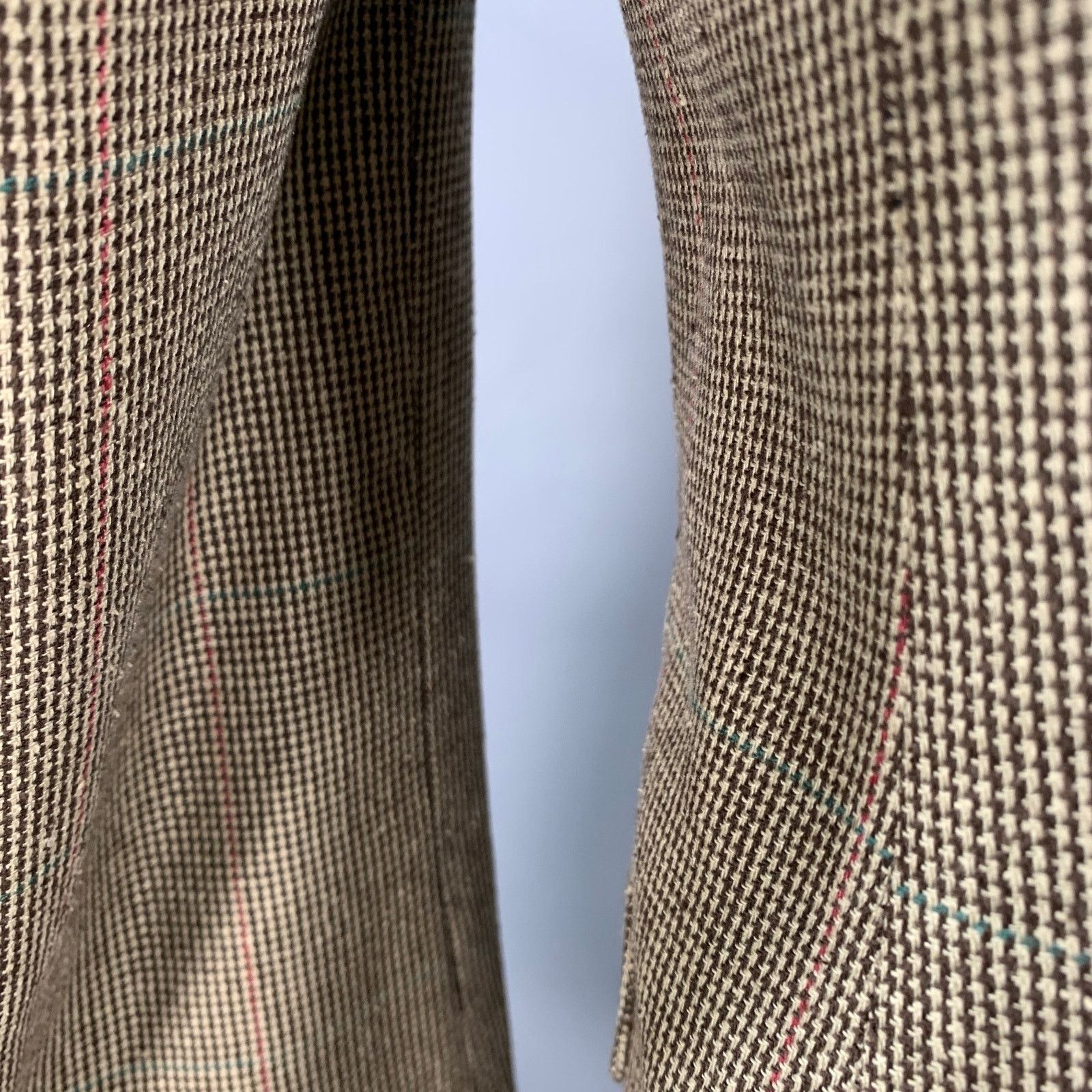 Other Size 42 Brown Cream Houndstooth Single Breasted Sport Coat Size 42R - 7 Thumbnail