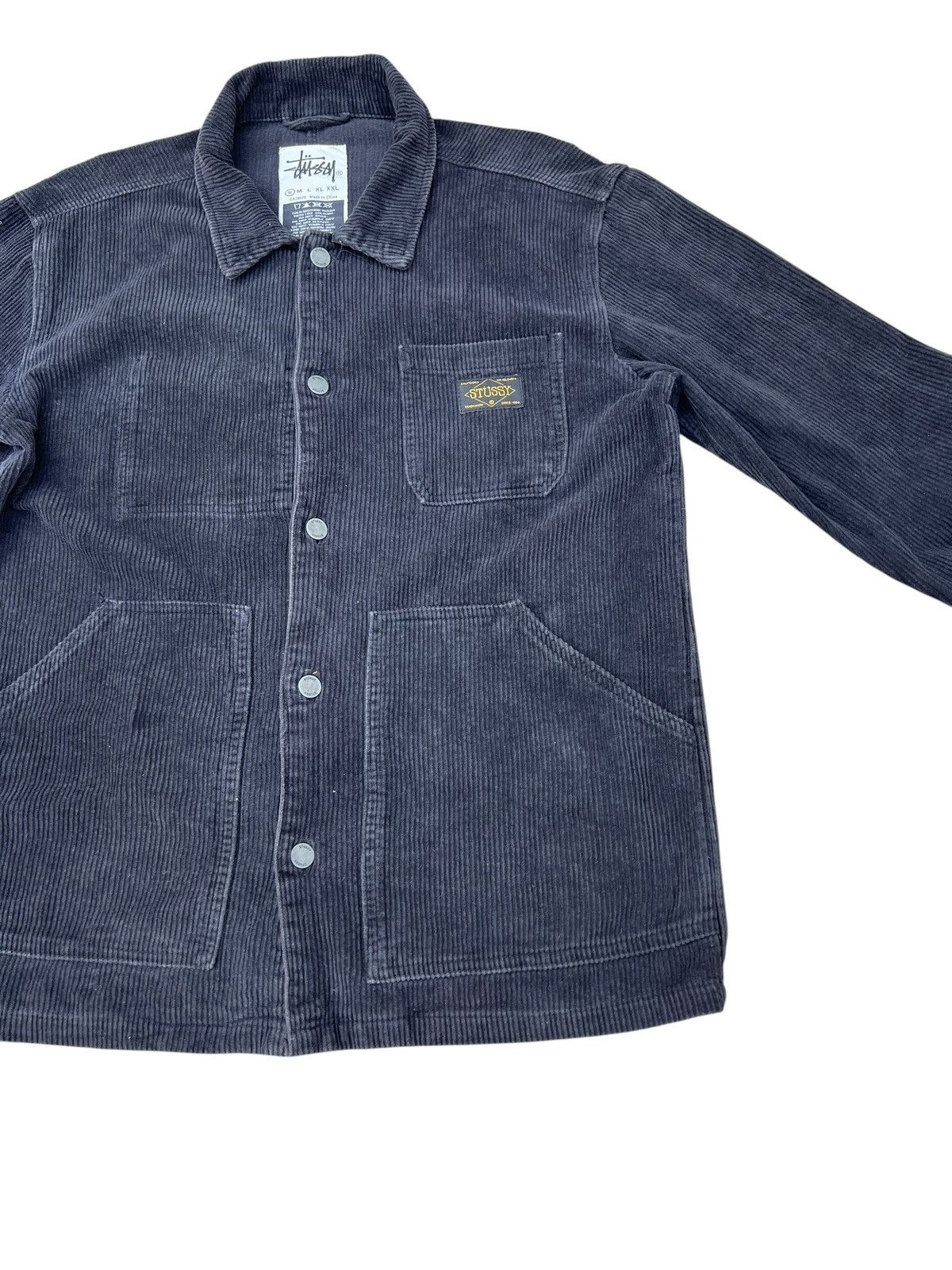 Stussy Vintage Y2K Stussy Fade Black 4 Pocket Corduroy Jacket Size US M / EU 48-50 / 2 - 12 Thumbnail