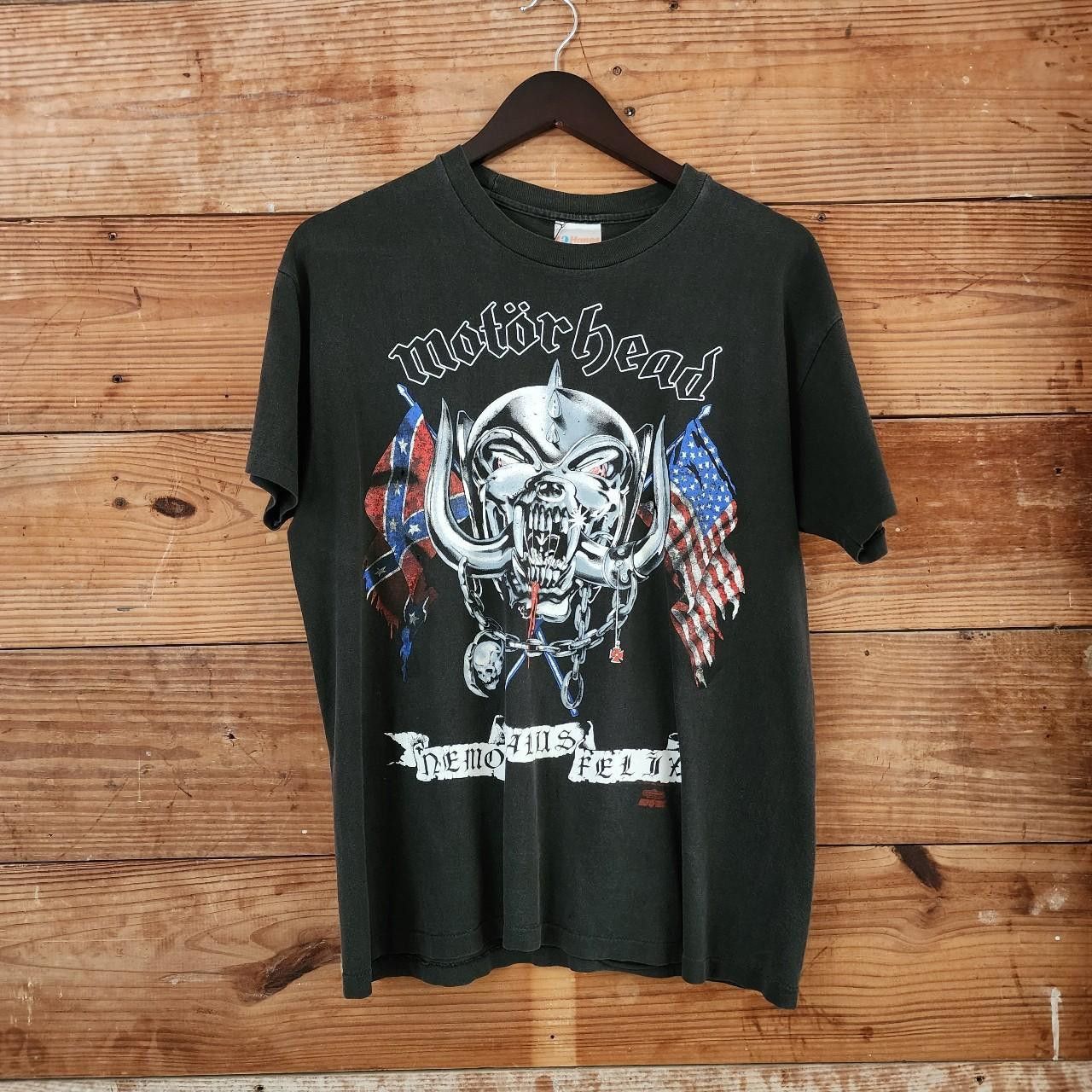 Vintage 1995 Black Single Stitch Double Graphic Motörhead T-shirt L