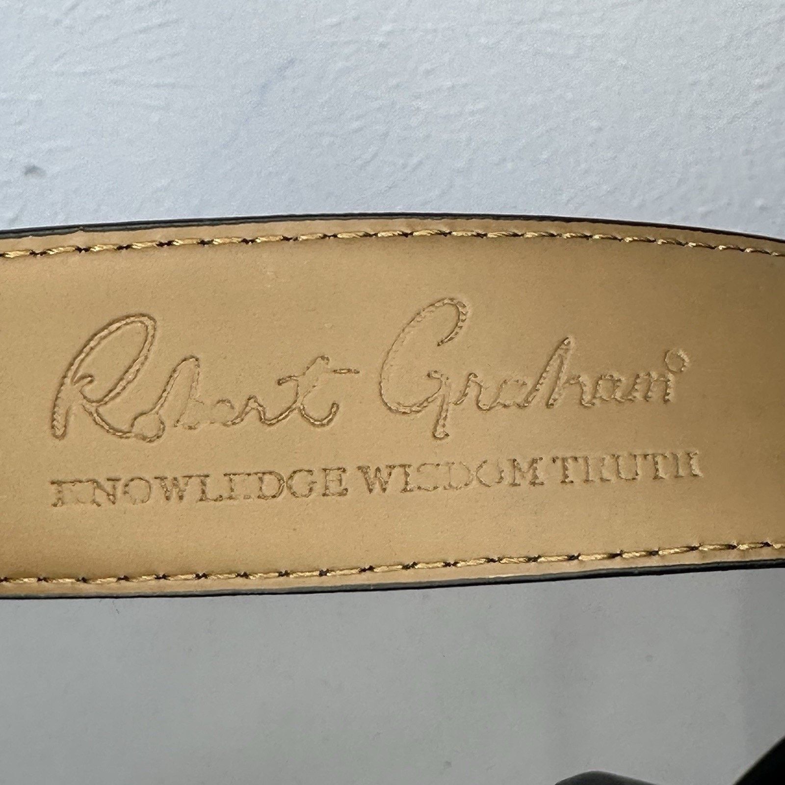 Robert Graham Robert Graham Black Suede Ripaso Belt Men's sz 38 signature Size 38 - 9 Thumbnail
