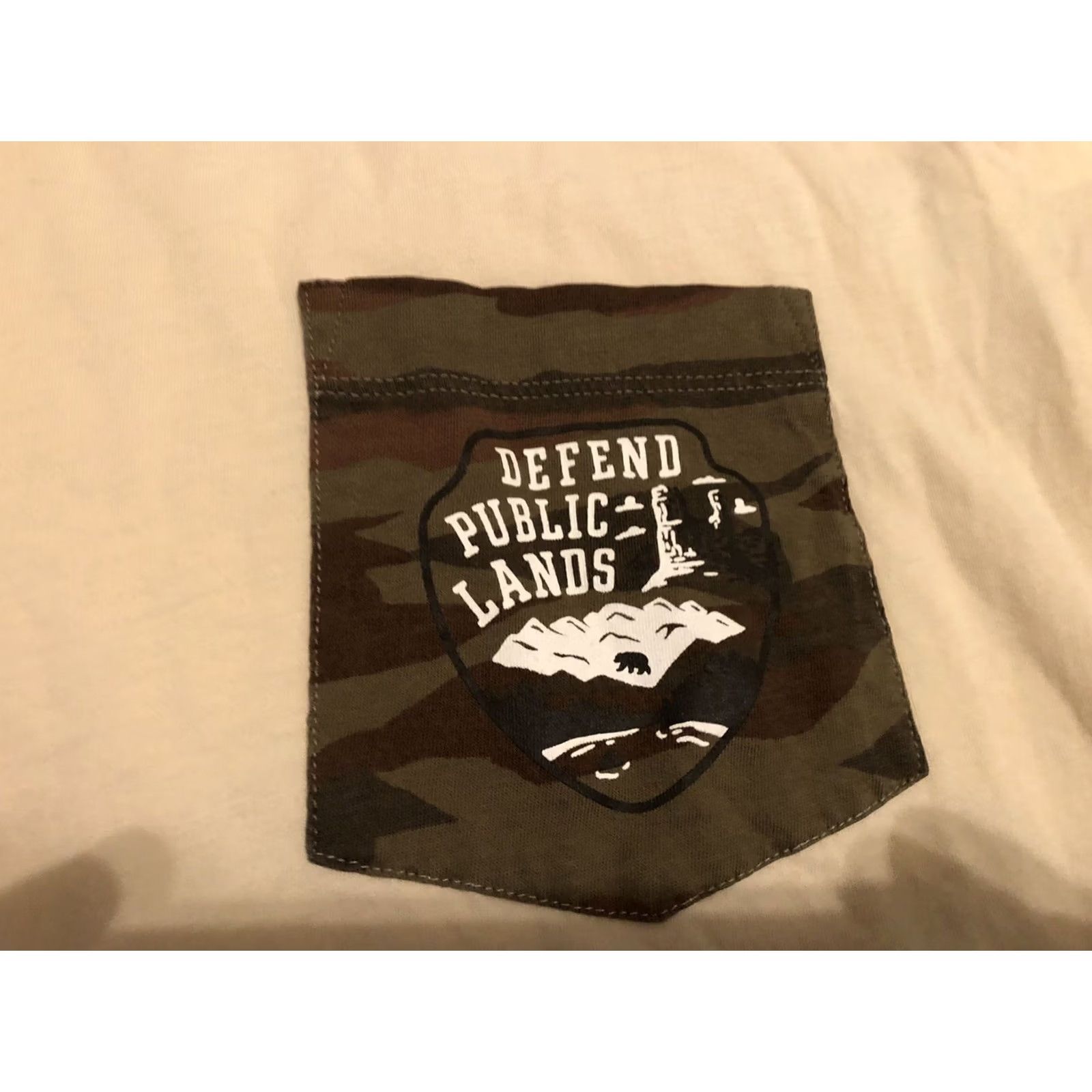 Patagonia Patagonia Defend Public Lands Organic Cotton T Shirt Slim Fit M Beige Mens Included Size US M / EU 48-50 / 2 - 2 Thumbnail