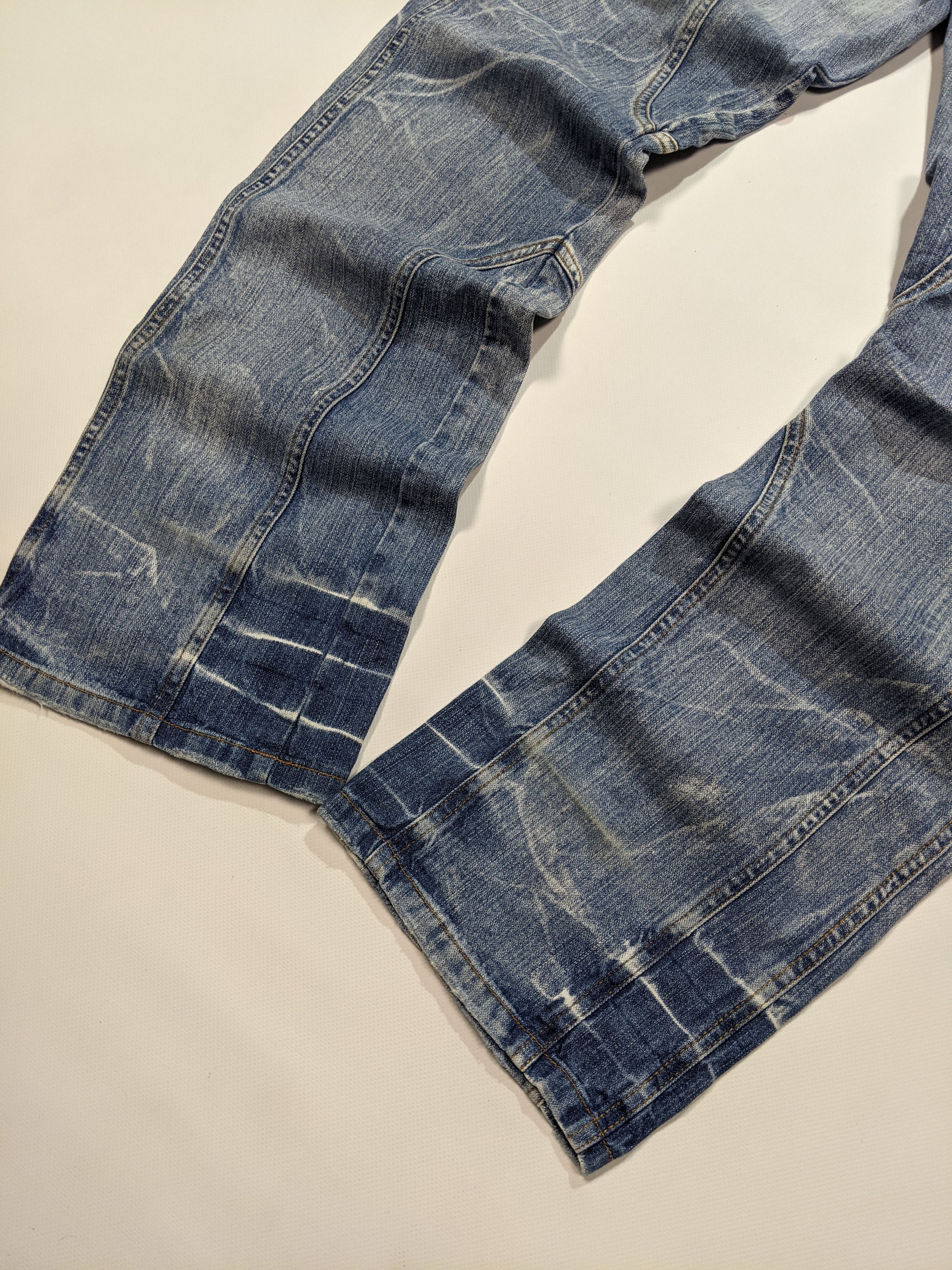 Japanese Brand × Vintage VTG Wide Light Blue Y2k Distressed Boiled Mens Jeans Size US 32 / EU 48 - 8 Thumbnail