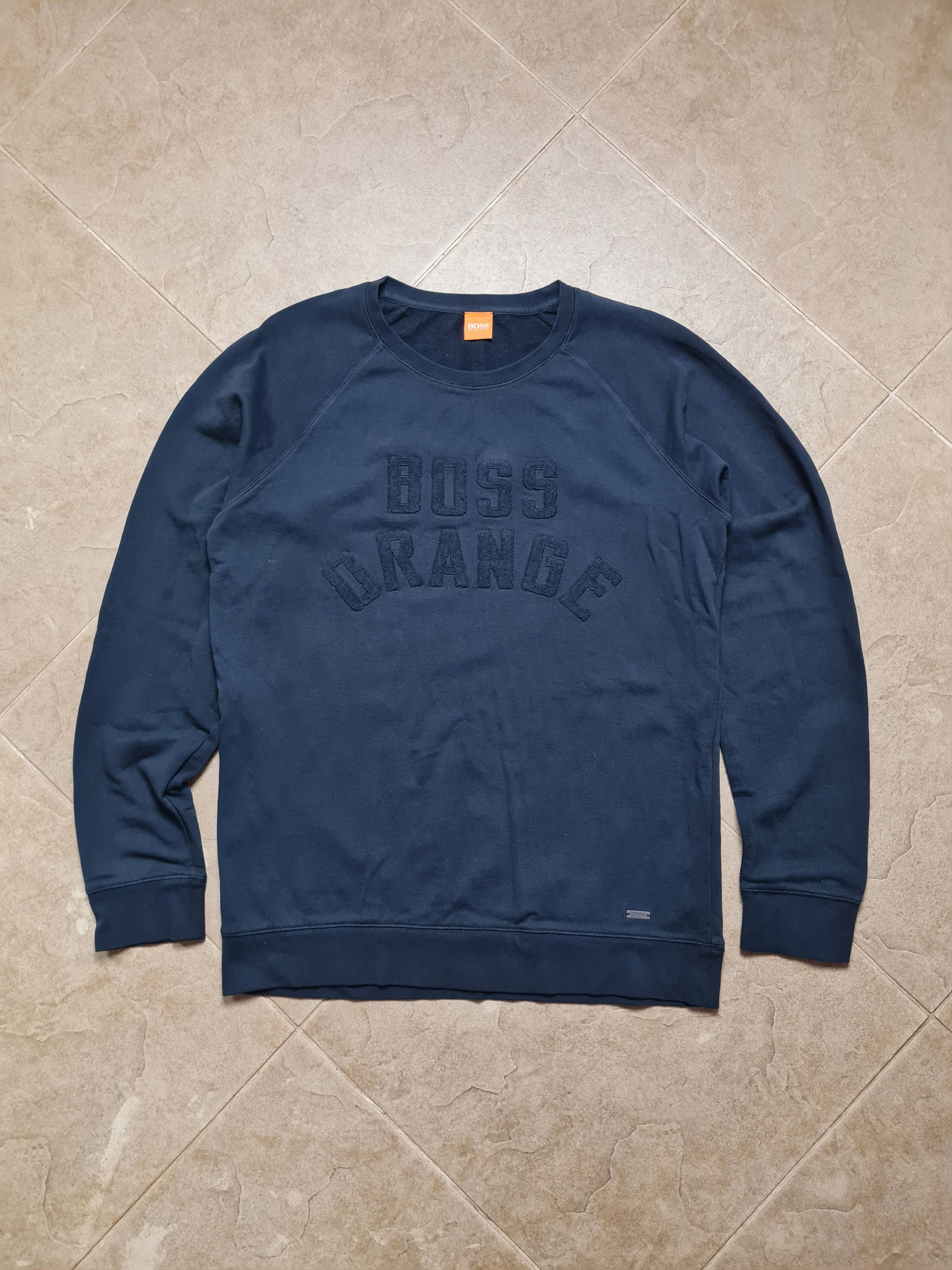 Hugo Boss Hugo Boss Orange Sweatshirt Black Crew Neck 90's Vintage UK Size US XL / EU 56 / 4 - 1 Thumbnail