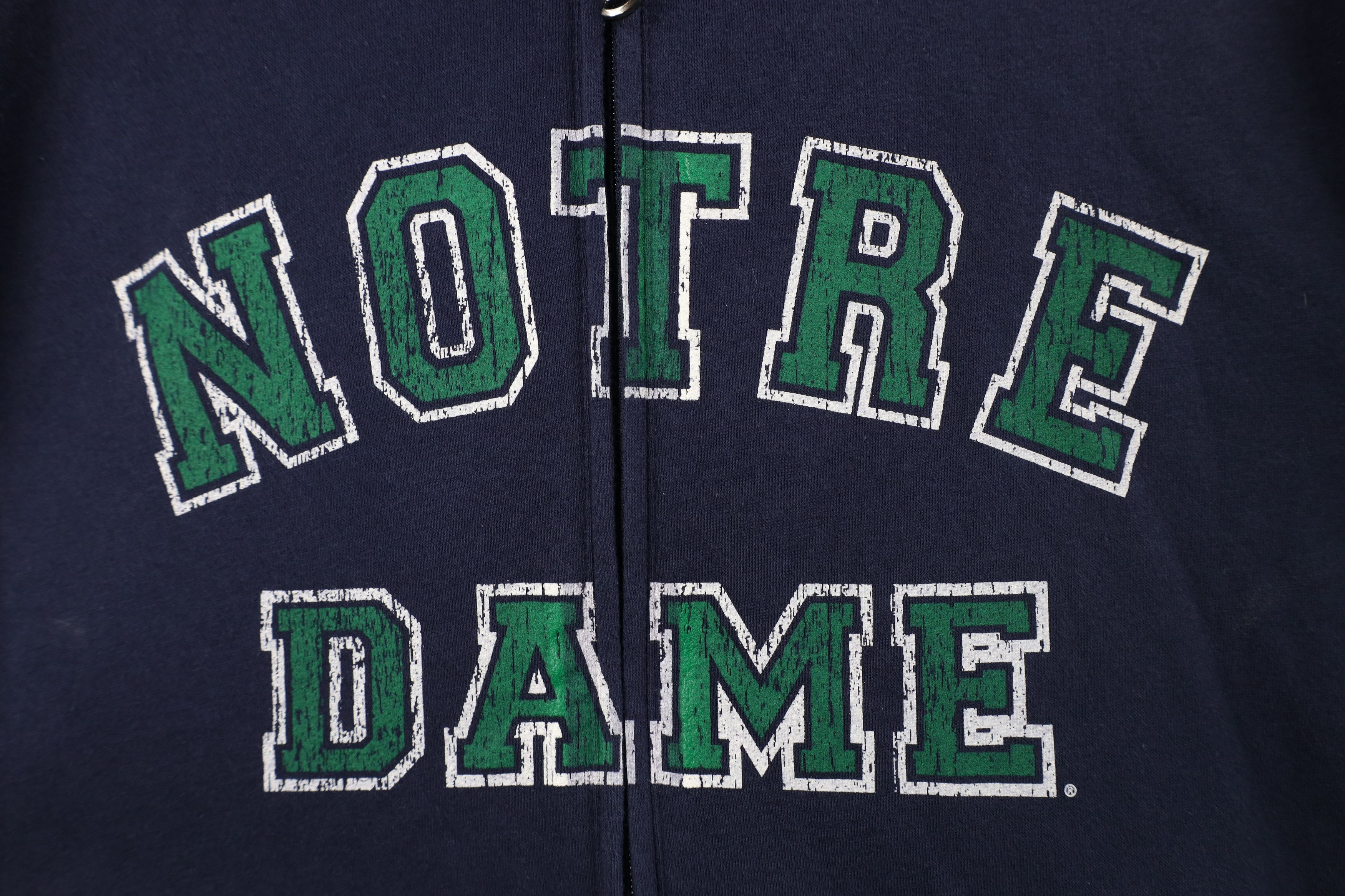 Under Armour × Vintage Under Armour Spell Out Notre Dame University Full Zip Hoodie Size US L / EU 52-54 / 3 - 5 Thumbnail
