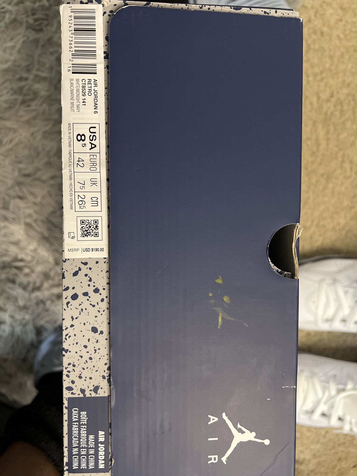 Jordan Brand × Nike Jordan 6 Midnight Navy Size US 8.5 / EU 41-42 - 3 Thumbnail
