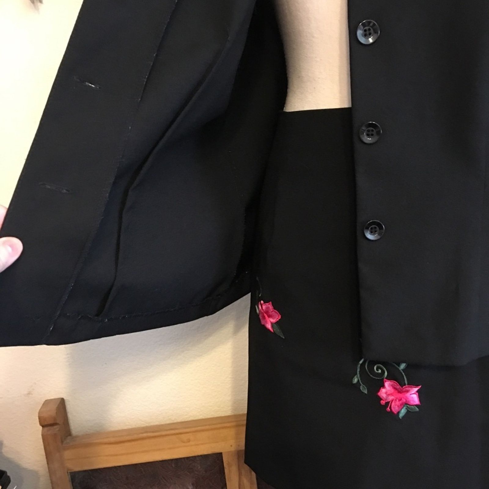Other DBY pink floral embroidered skirt and jacket set Size XL / US 12-14 / IT 48-50 - 6 Thumbnail