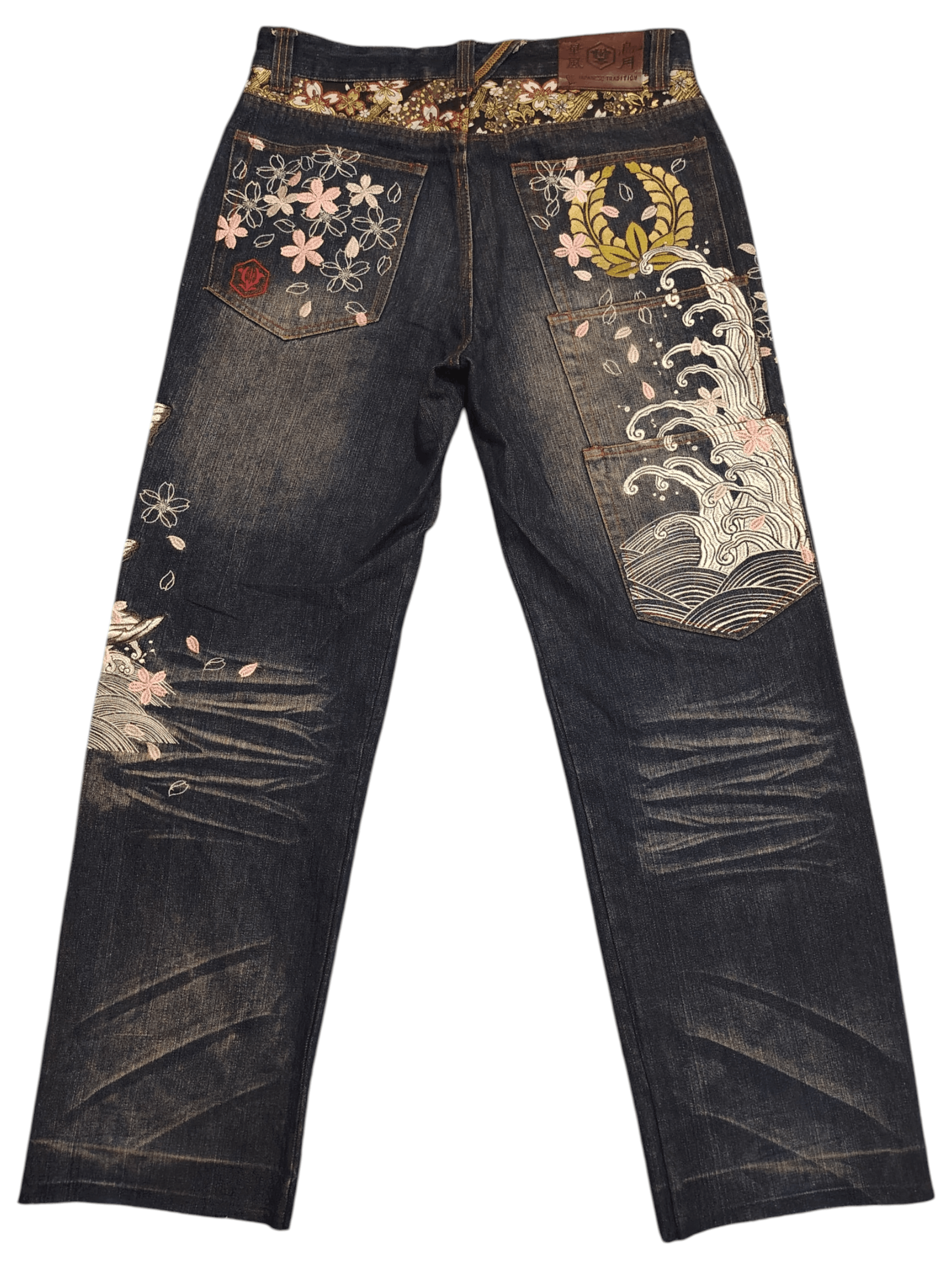 Karakuri Tamashii The Japanese Tradition Karakuri Style Embroidered Jeans Size US 32 / EU 48 - 1 Thumbnail