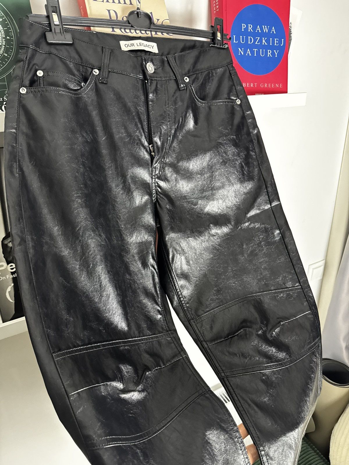 Our Legacy OUR LEGACY FAKE Leather pants moto Archive Hype Streetwear Size US 31 - 2 Thumbnail