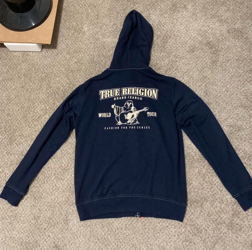 True Religion True Religion navy Buddha Zip-Up Hoodie Size US L / EU 52-54 / 3 - 4 Thumbnail