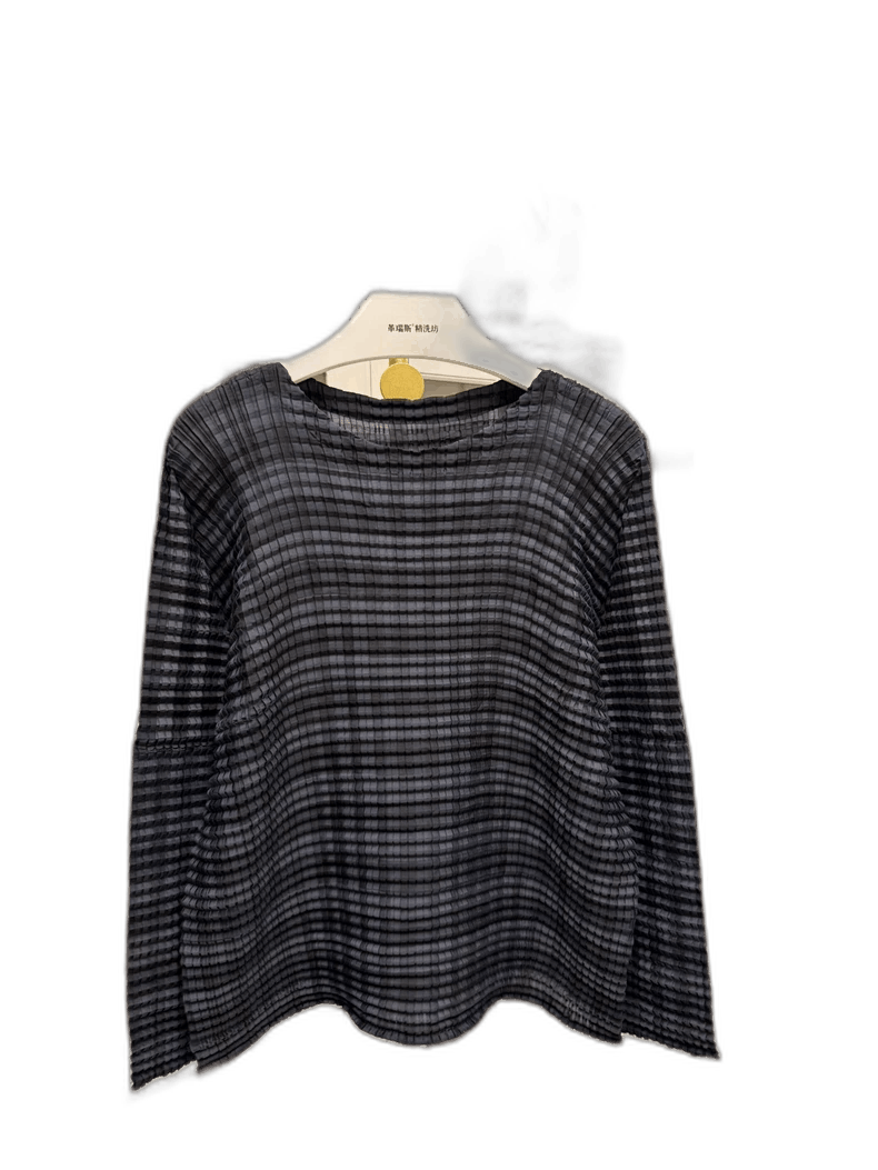 Issey Miyake New Black Gray Long Sleeve Top-yf Size US M / EU 48-50 / 2 - 1 Thumbnail
