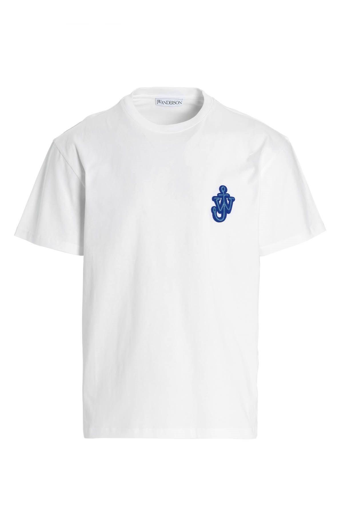 image of J W Anderson 'anchor' T-Shirt in White, Men's (Size Large)