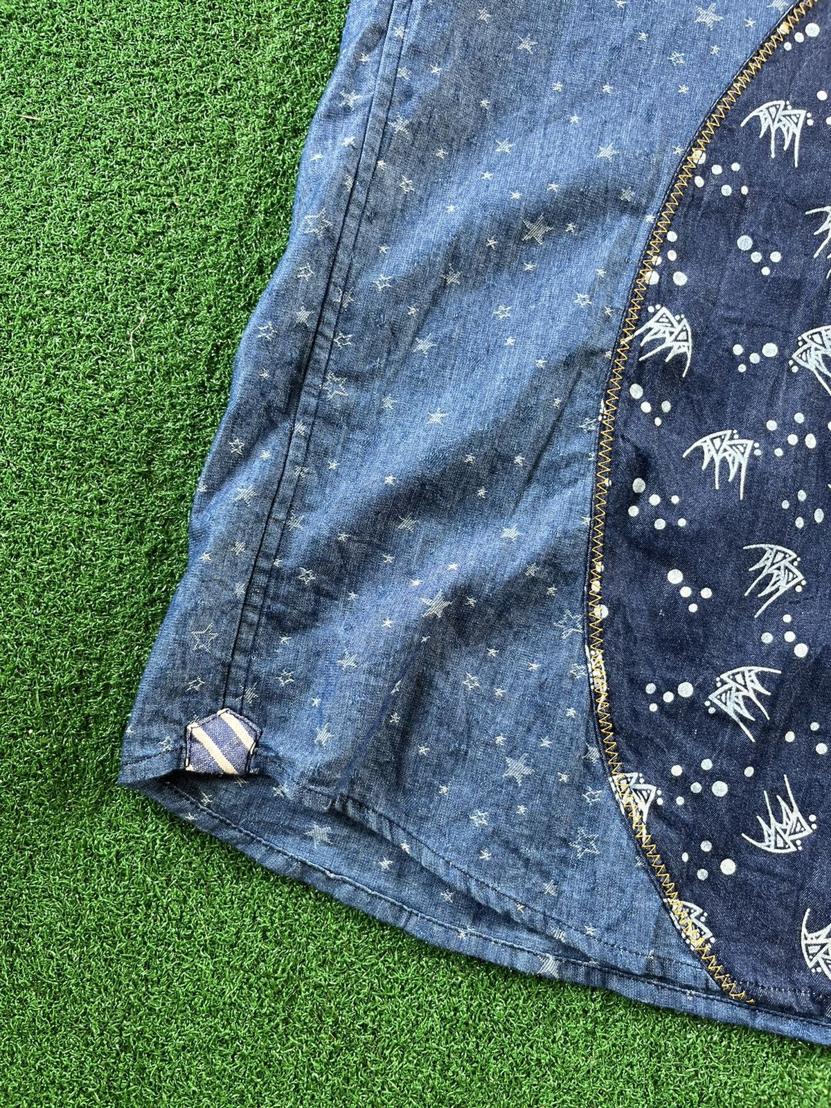 Japanese Brand × Vintage RARE Kawatani Kapital Patchwork Inspired Button Up Shirts Size US XXL / EU 58 / 5 - 8 Thumbnail