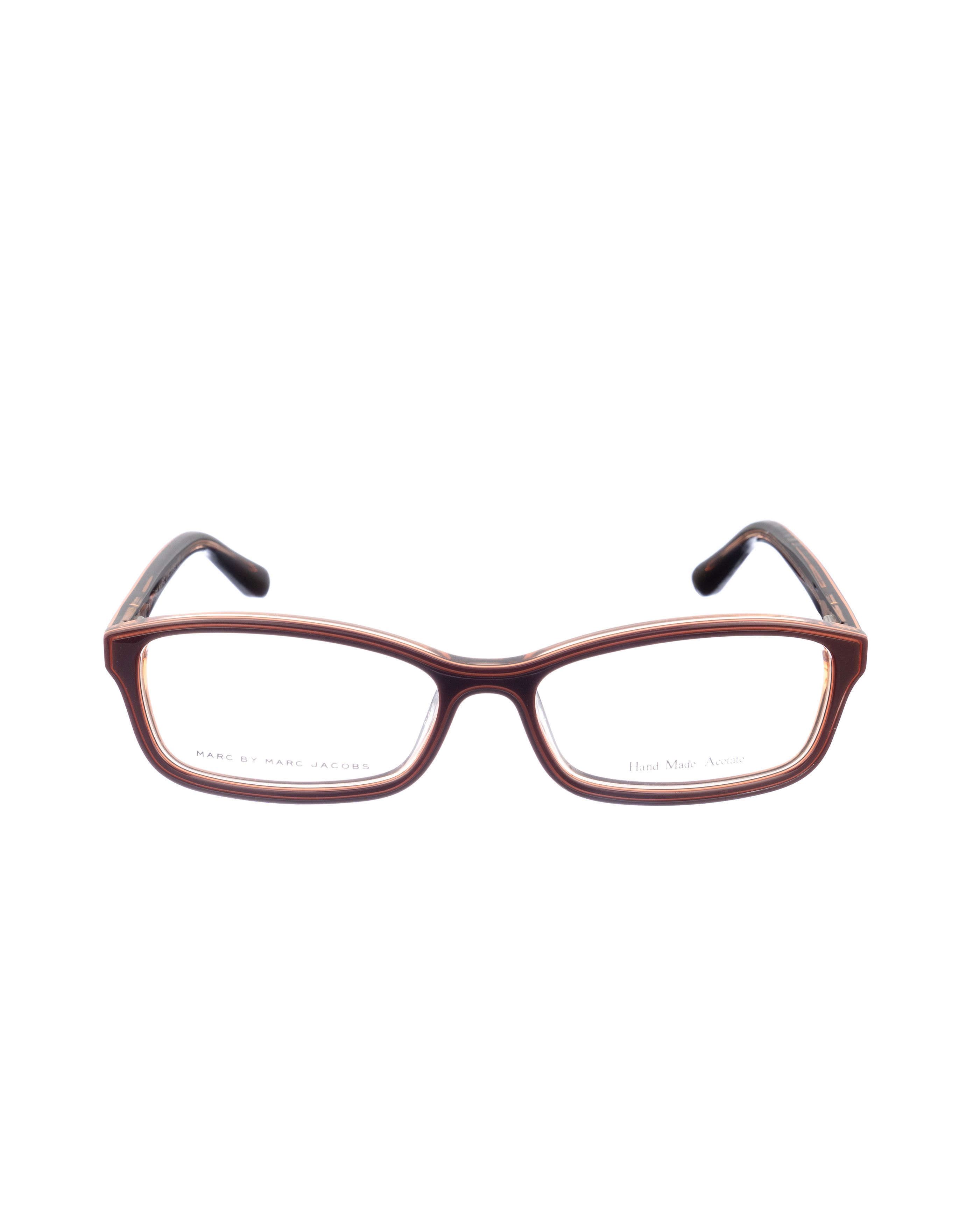 Marc Jacobs Marc by Marc Jacobs 00s Rectangular Brown and Orange Glasses Size ONE SIZE - 3 Thumbnail