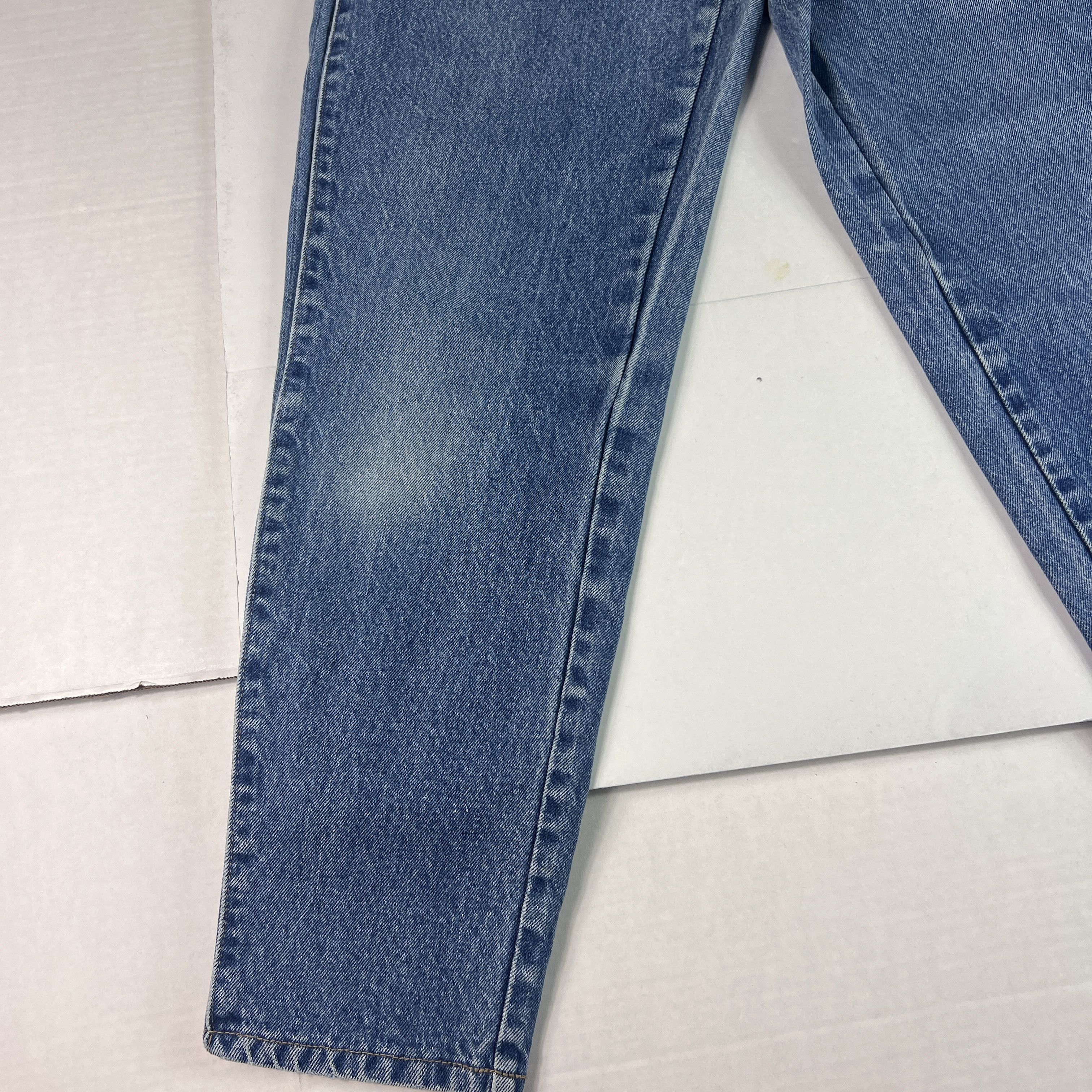 Calvin Klein VTG 80s Calvin Klein Jeans High Rise Tapered Blue Denim Size 28" / US 6 / IT 42 - 4 Thumbnail