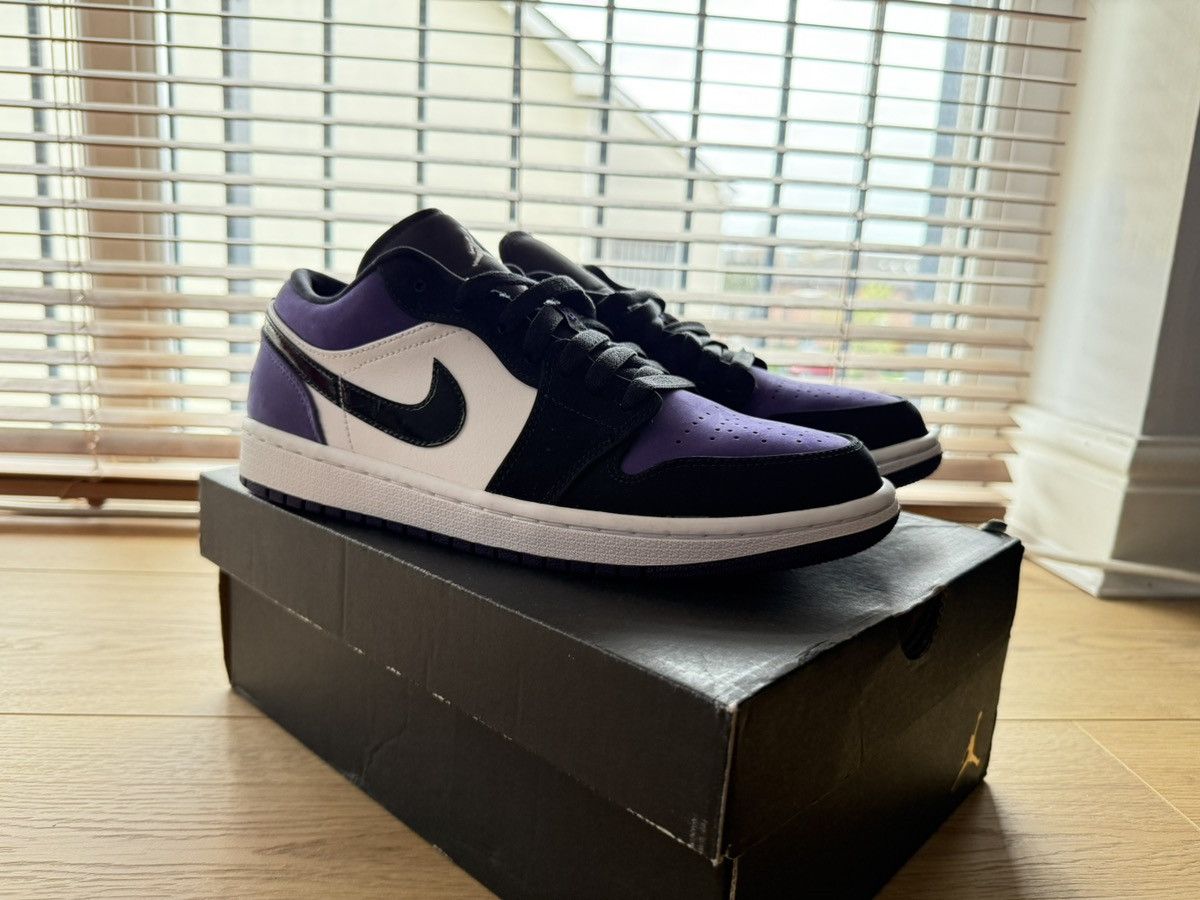 Nike Nike Air Jordan 1 Low “Court Purple” Size US 8 / EU 41 - 2 Thumbnail