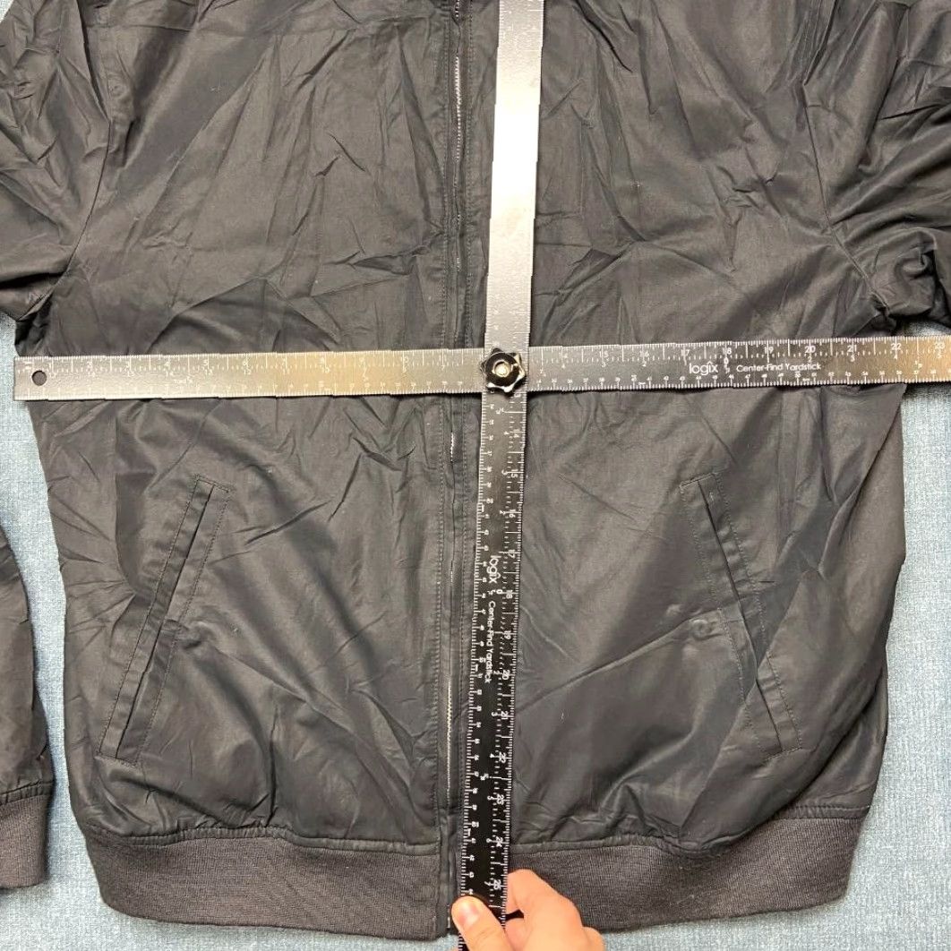 Zara Zara Mens XL Black Cotton Mock Neck Bomber Jacket Full Zip Windbreaker Outdoor Size US XL / EU 56 / 4 - 6 Thumbnail