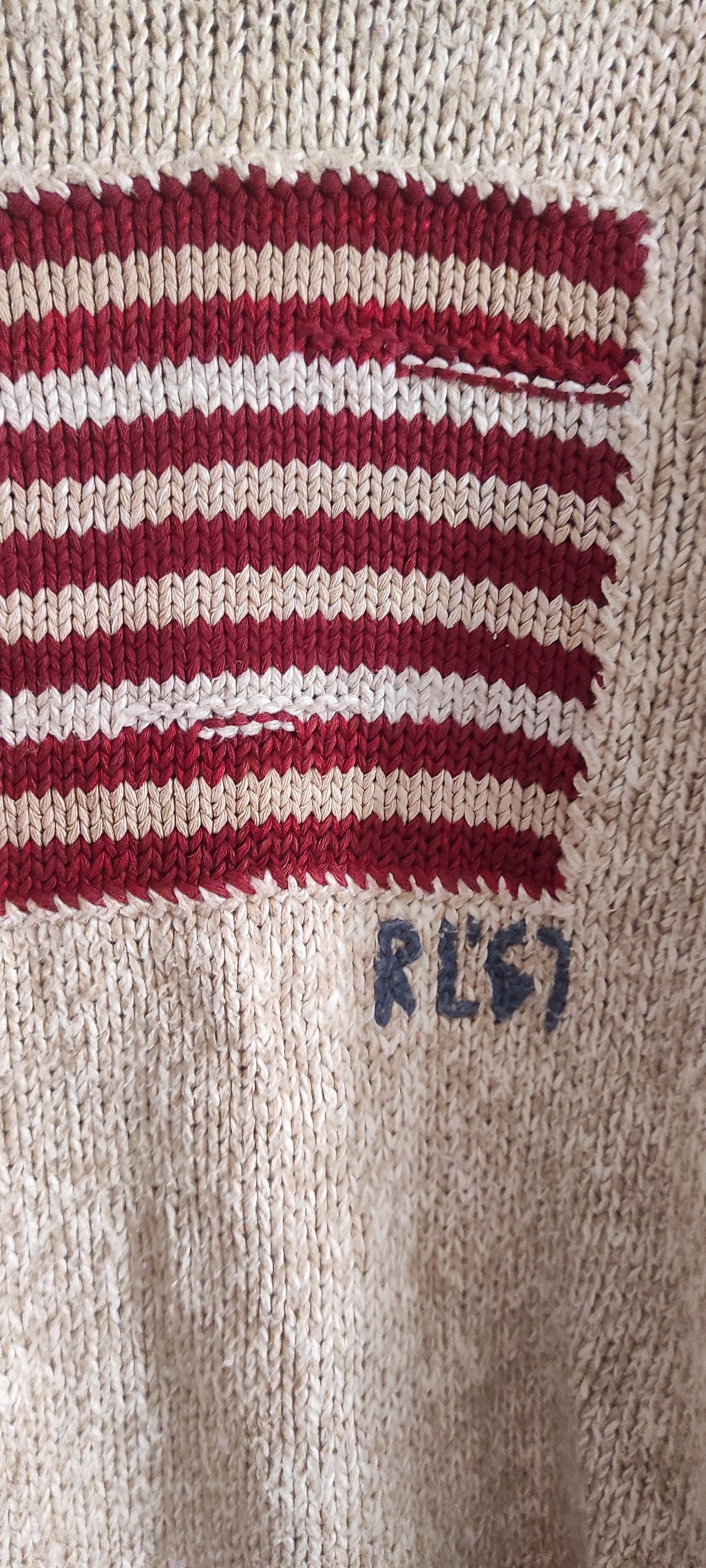 Polo Ralph Lauren × Vintage Vintage Polo Ralph Lauren American Flag RL 67 Knit Sweater Size US L / EU 52-54 / 3 - 16 Thumbnail