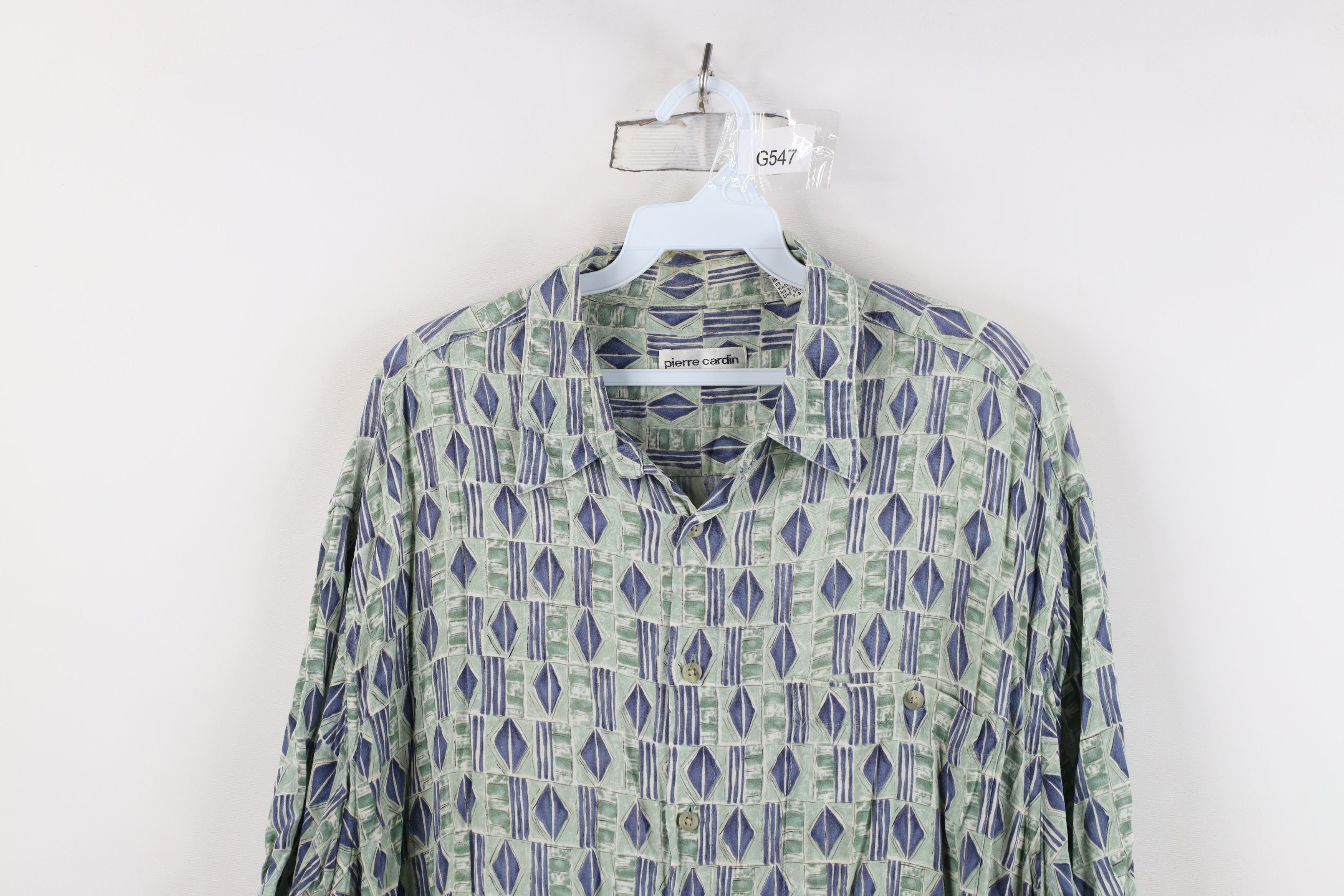 Pierre Cardin Vintage 90s Pierre Cardin Rayon Collared Button Shirt Size US L / EU 52-54 / 3 - 2 Thumbnail