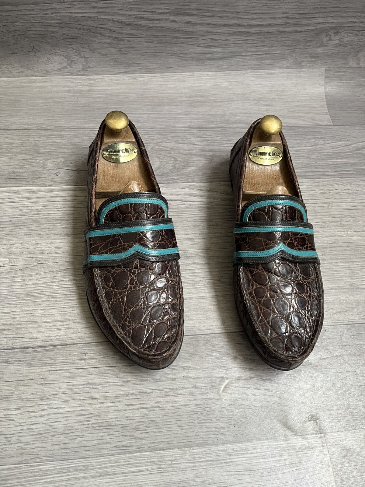 Prada Prada crocodile penny loafers sz 41 Size US 8 / EU 41 - 8 Thumbnail