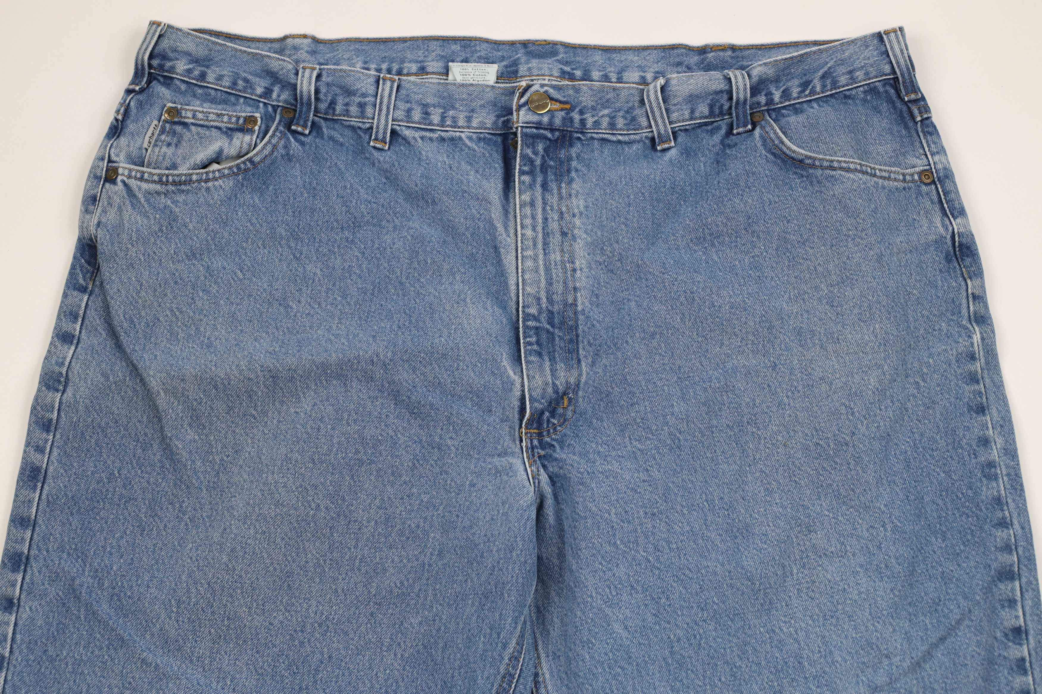 Carhartt × Vintage Vintage Carhartt Spell Out Relaxed Fit Denim Jeans Blue Size US 44 / EU 60 - 2 Thumbnail