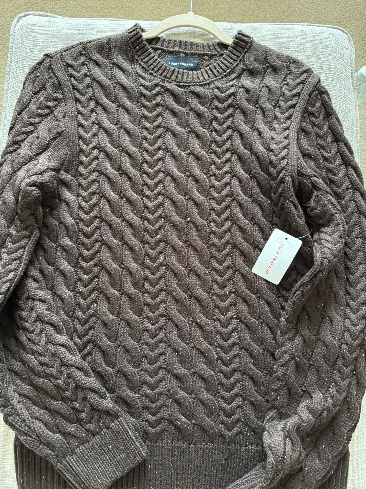 Lucky Brand Lucky Brand Cable-knit Sweater - Brown - Brand New Size US S / EU 44-46 / 1 - 1 Thumbnail