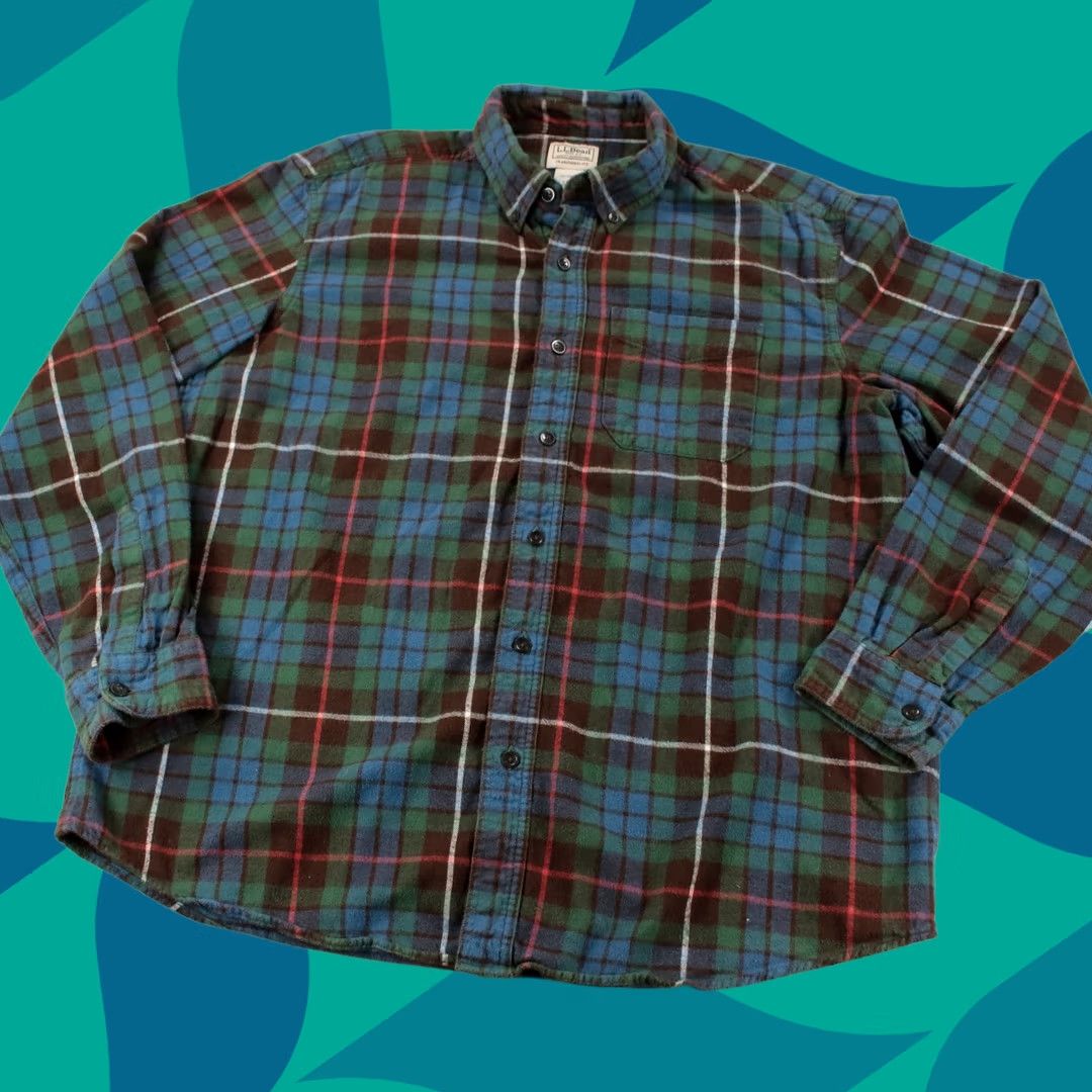Vintage VINTAGE LL BEAN Traditional Fit scotch tartan plaid cotton flannel shirt LARGE Mens Size US L / EU 52-54 / 3 - 1 Thumbnail