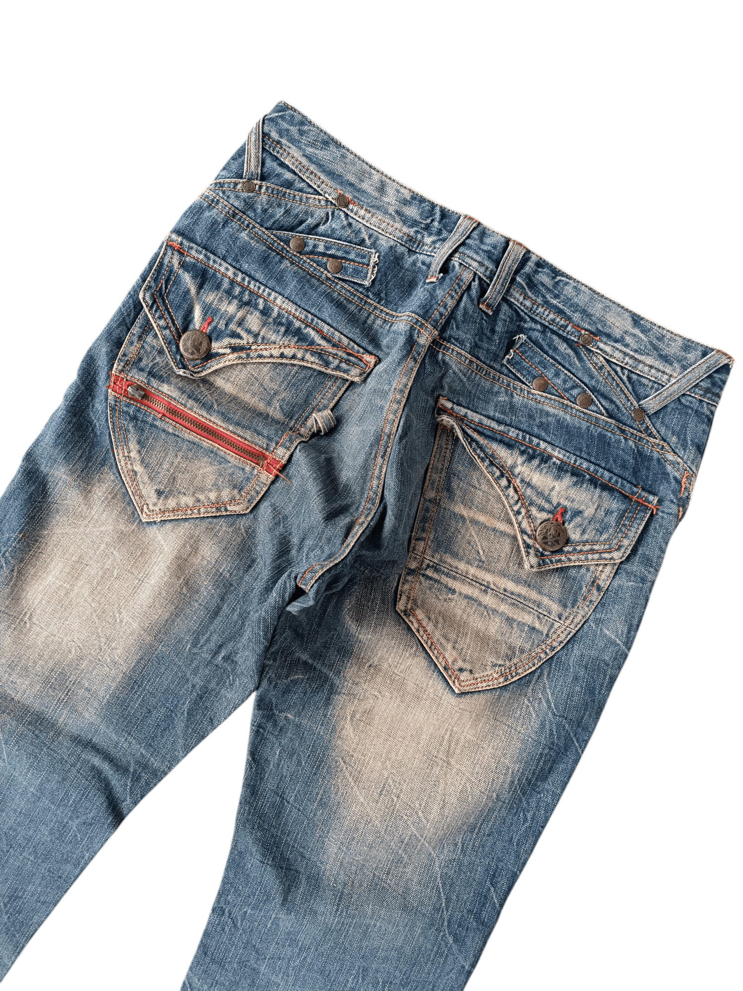 If Six Was Nine × Japanese Brand × Le Grande Bleu (L.G.B.) Blow by Blue Japan Made Washed Whisker Denim Size US 32 / EU 48 - 2 Thumbnail