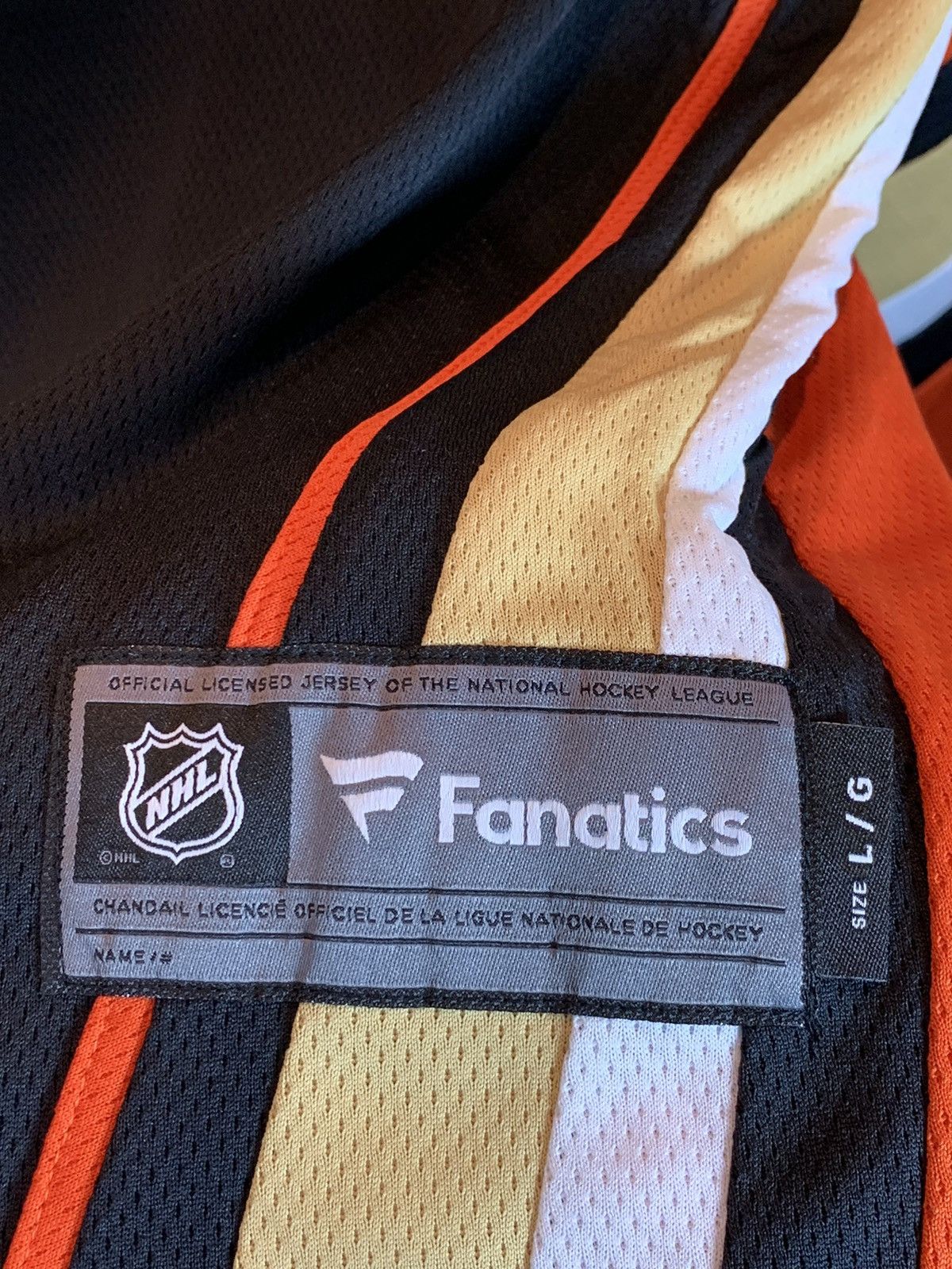 NHL *RARE* New Anaheim Ducks NHL Hockey Jersey Embroidered - LG Size US L / EU 52-54 / 3 - 7 Thumbnail