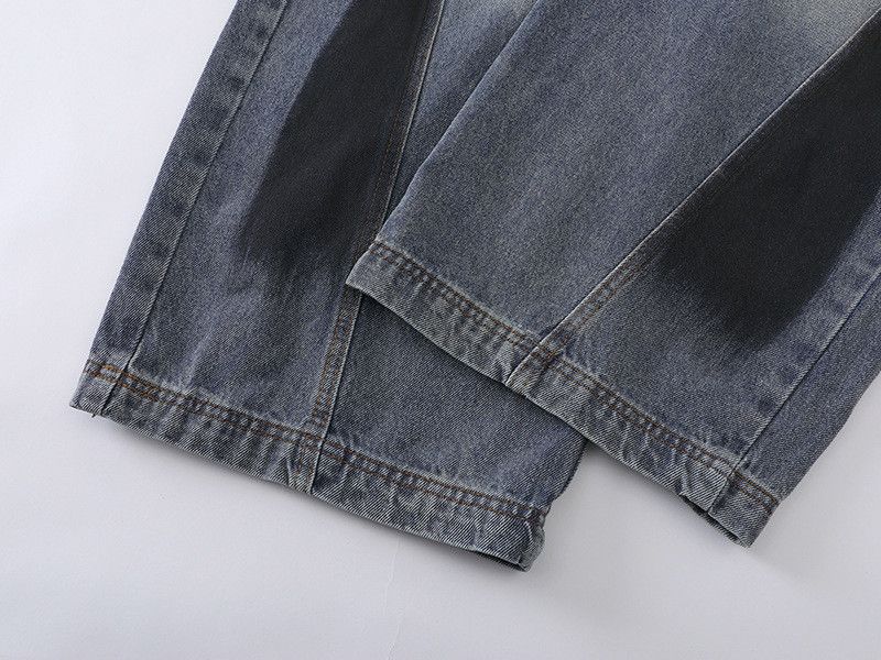 Vintage Retro Splatter-Paint Wide-Leg Distressed Saber Jeans Size US 32 / EU 48 - 6 Thumbnail