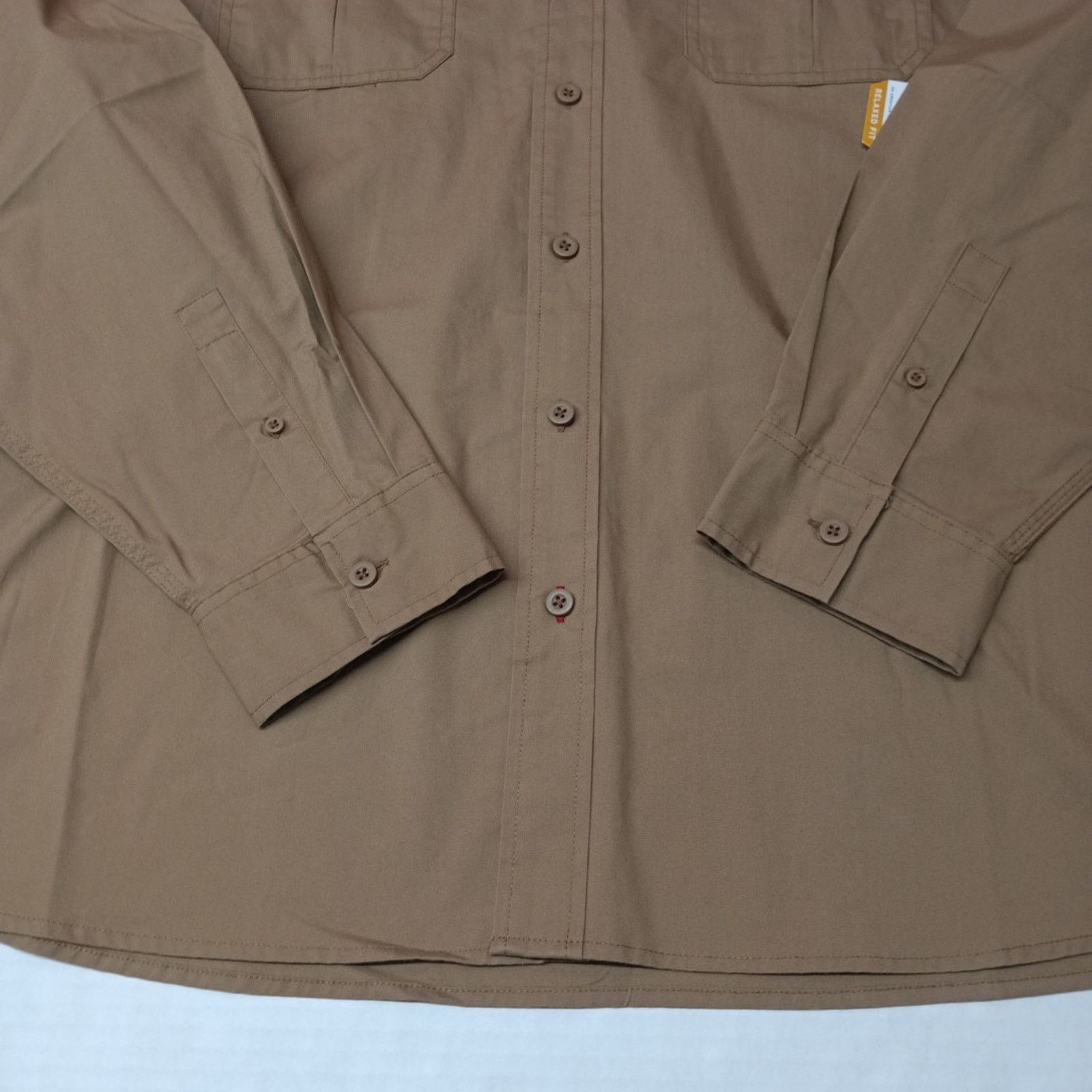 Wrangler Wrangler Big Men's Relaxed Fit Woven Shirt Size 3XL Brown Size US XXL / EU 58 / 5 - 2 Thumbnail
