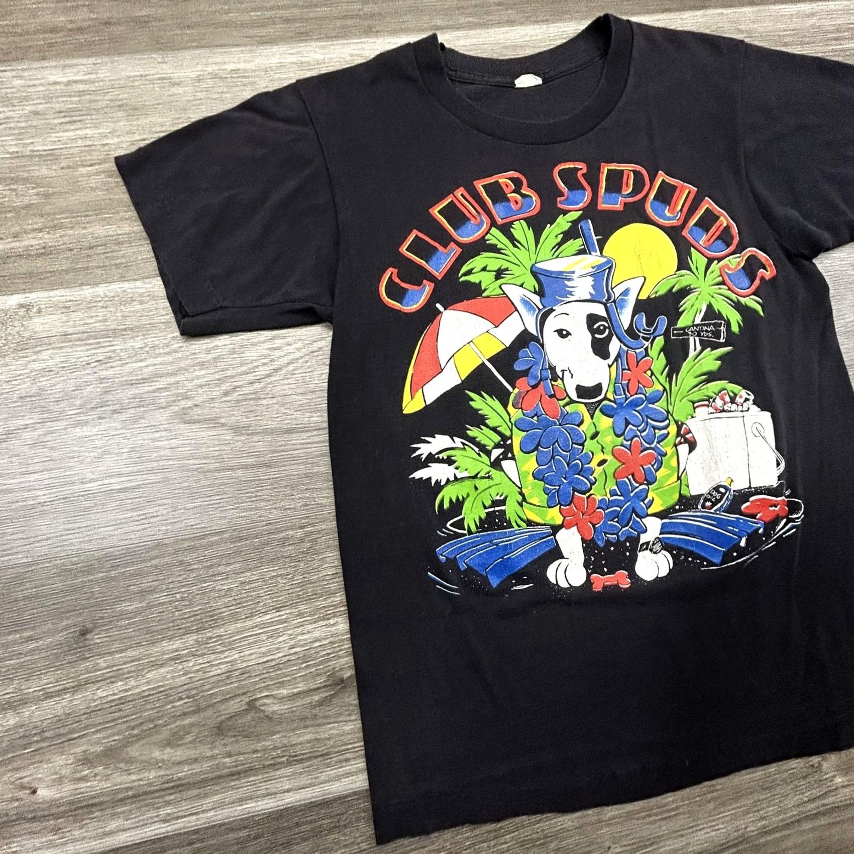 Vintage VINTAGE Bud Light Shirt Mens Small Black Club Spuds MacKenzie Hawaiian 80s USA Shirt Size US S / EU 44-46 / 1 - 3 Thumbnail