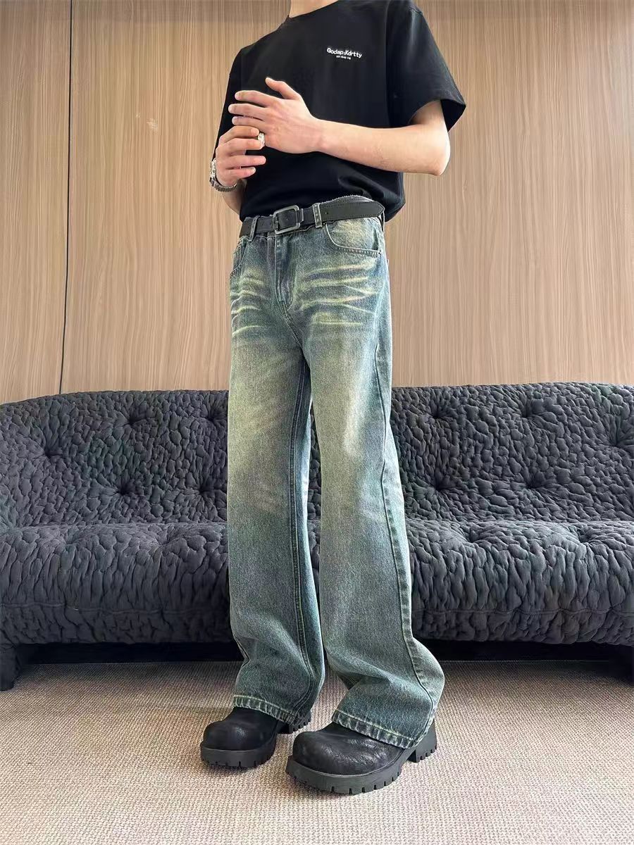 Japanese Brand × Jean Washed vintage yellow clay micro flare jeans Size US 31 - 2 Thumbnail